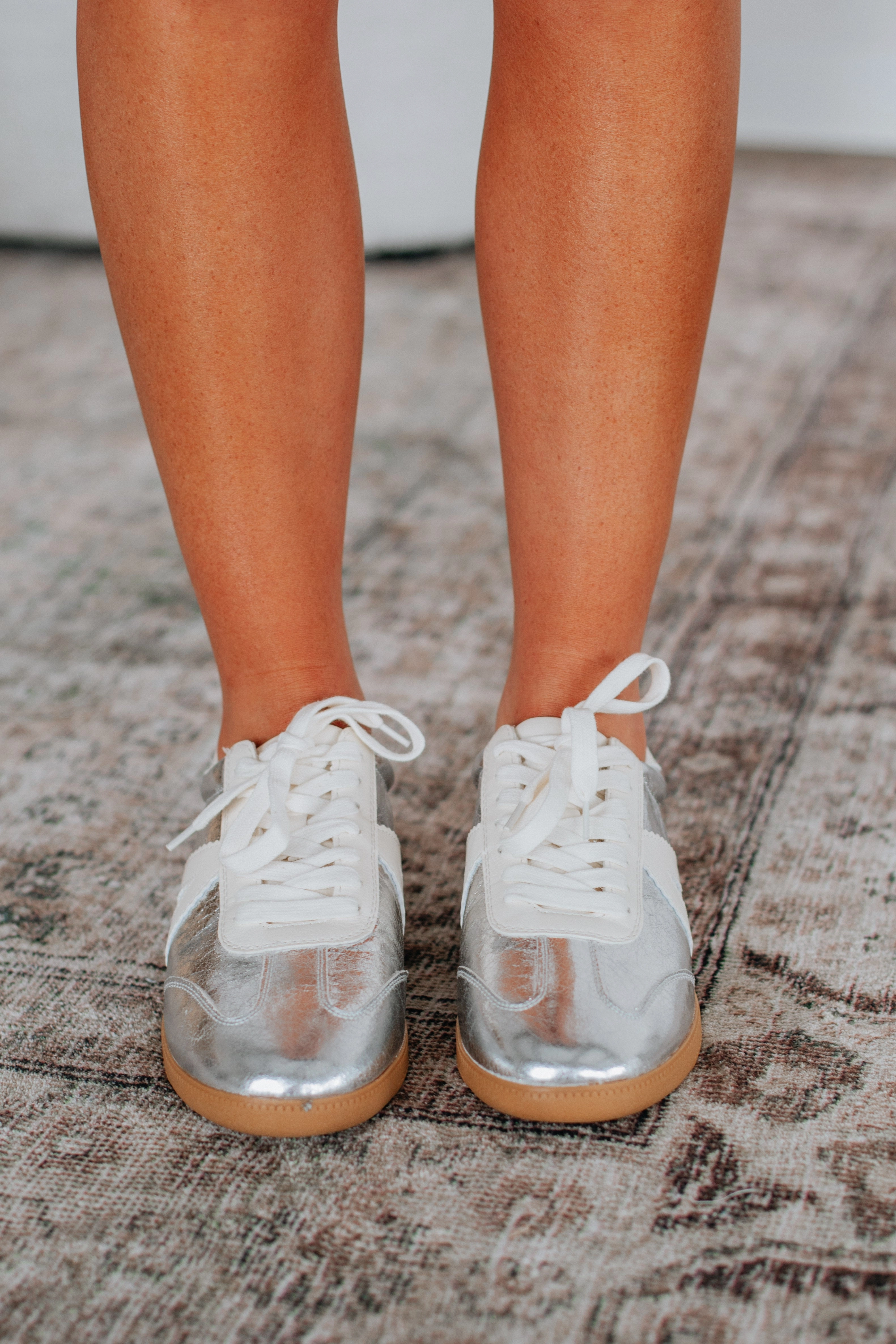 Can't Be Bothered Sneakers - Silver Cotton Base Breathable mesh