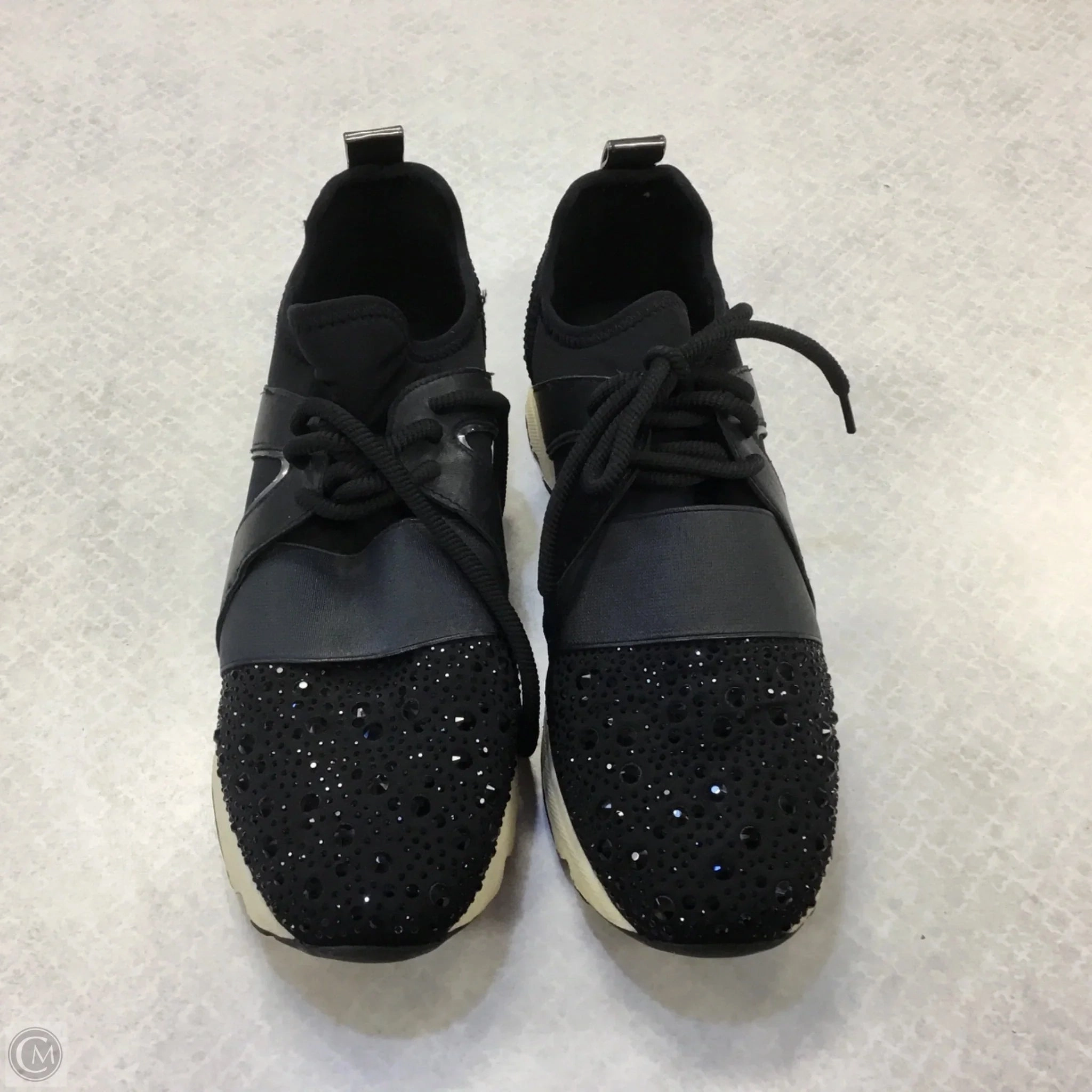 Recycled Polyester Blend Comfort Cushion Shoes Sneakers By Carvela In Black, Size: 10.5