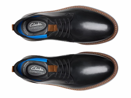 Cushioned Base Health Focused Clarks Men's Brantin Oxford - Black