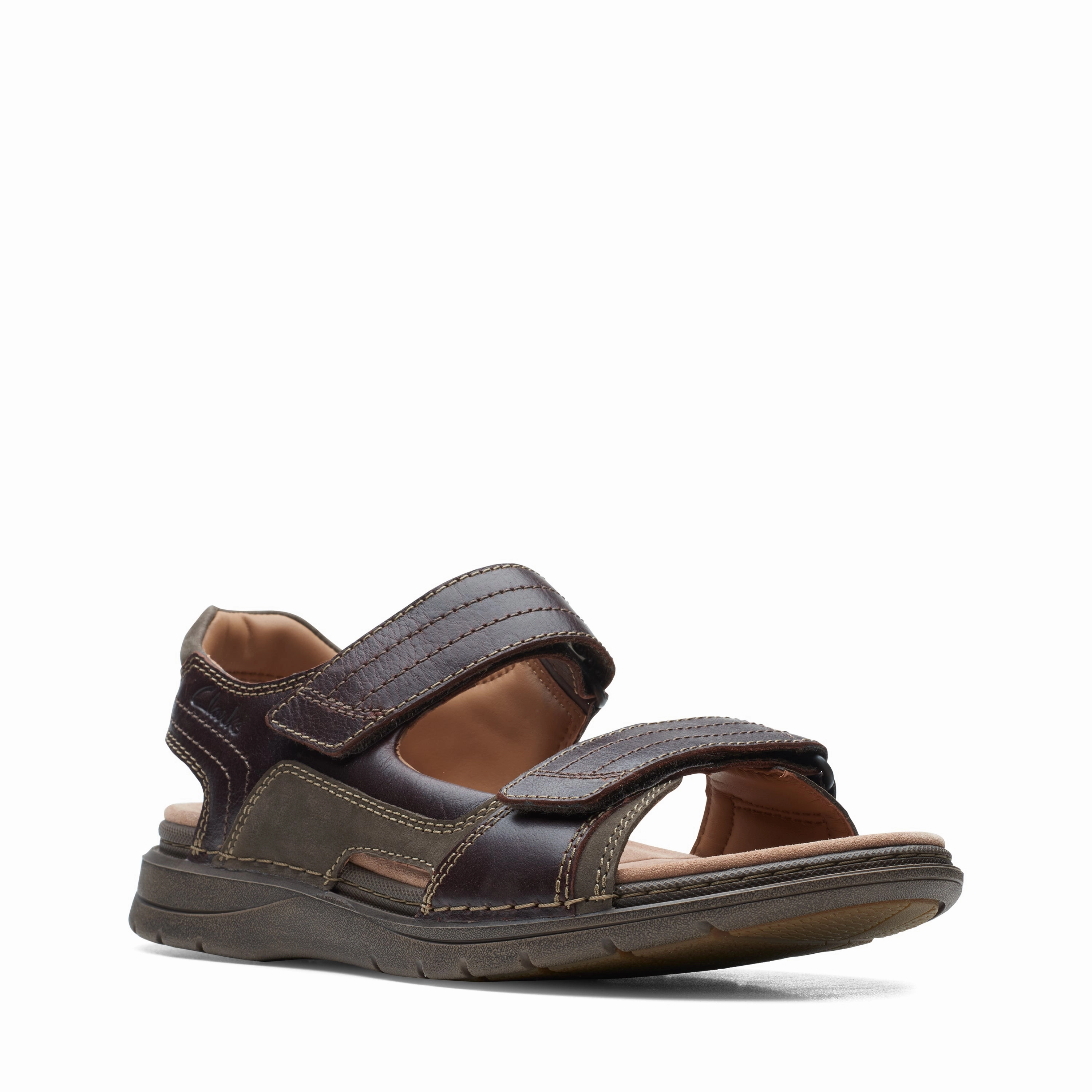 Clarks Men's Nature Trek Sandal - Mahogany Grip Strong