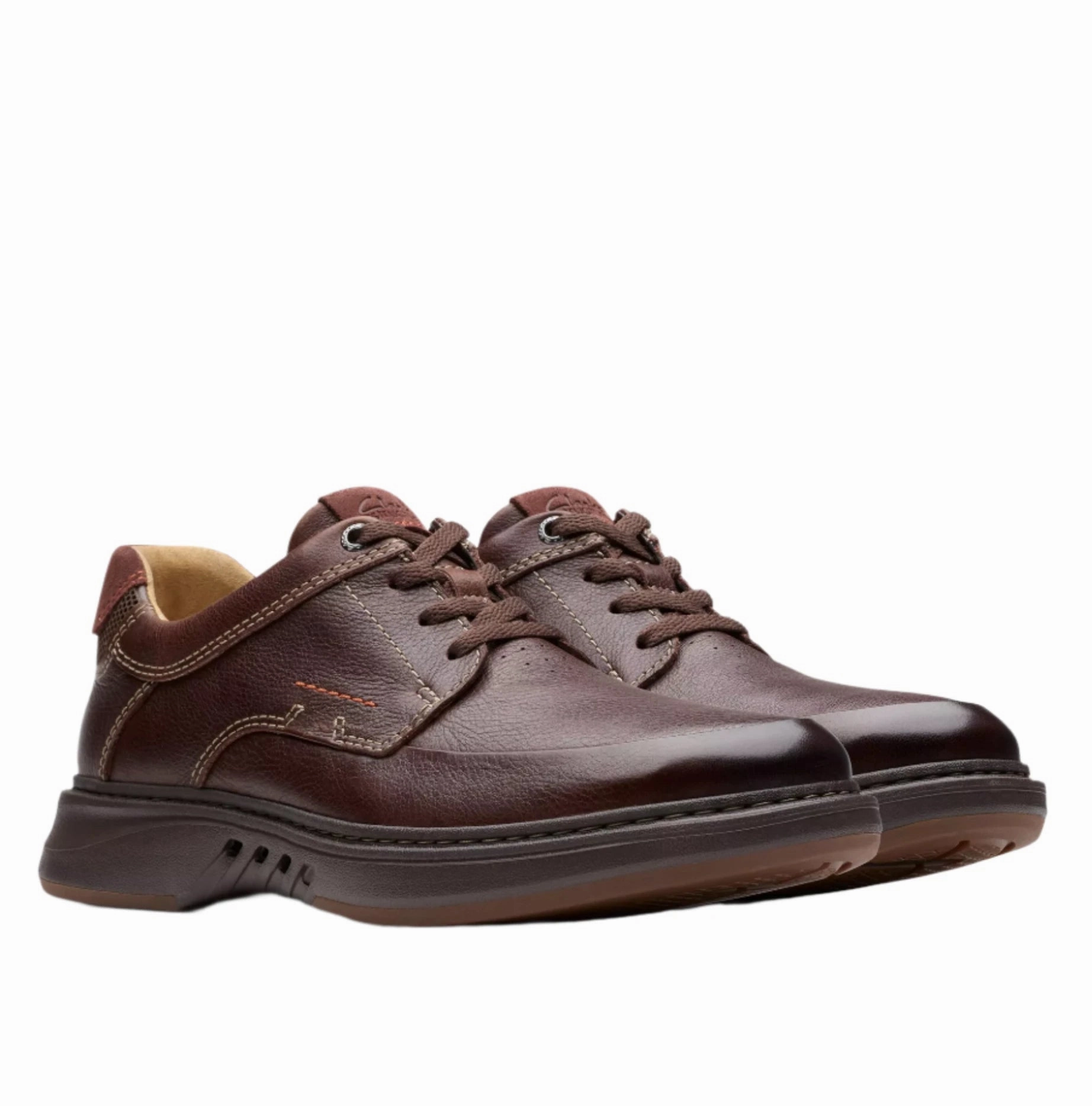 Shock Guard Dynamic Flex Grooves Clarks Men's Un Briley Lace Shoe - Mahogany