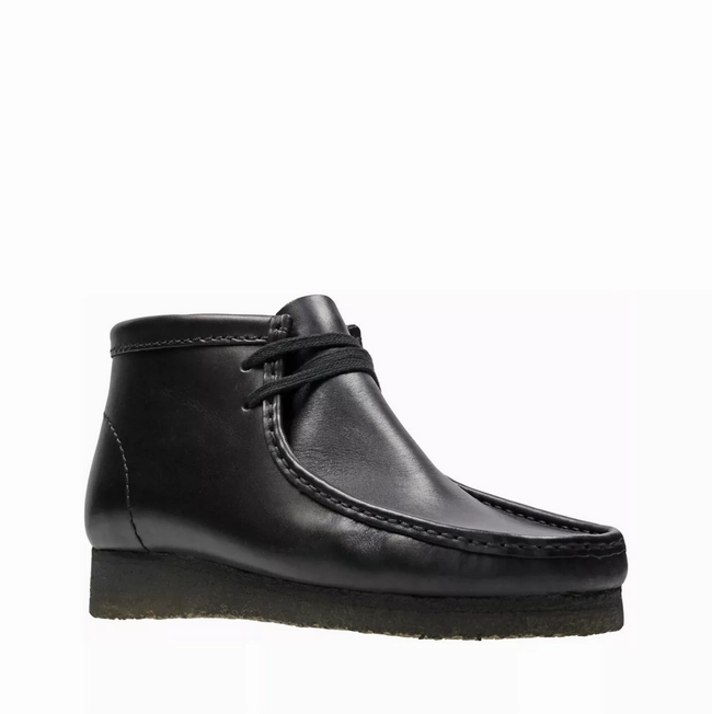 Clarks Men's Wallabee Boot Black - Leather Park Day