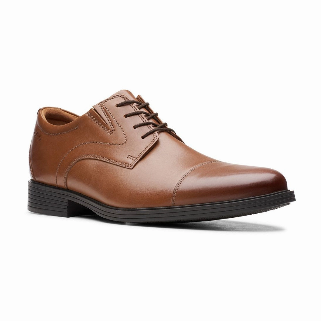 Clarks Men's Whiddon Cap Toe Oxford - Tan All Weather Everyday Users Moisture Wicking Lining