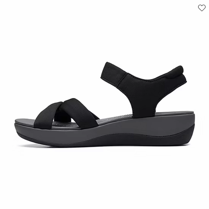 Cyber Mode Clarks Women's Arla Shore Sandals - Black