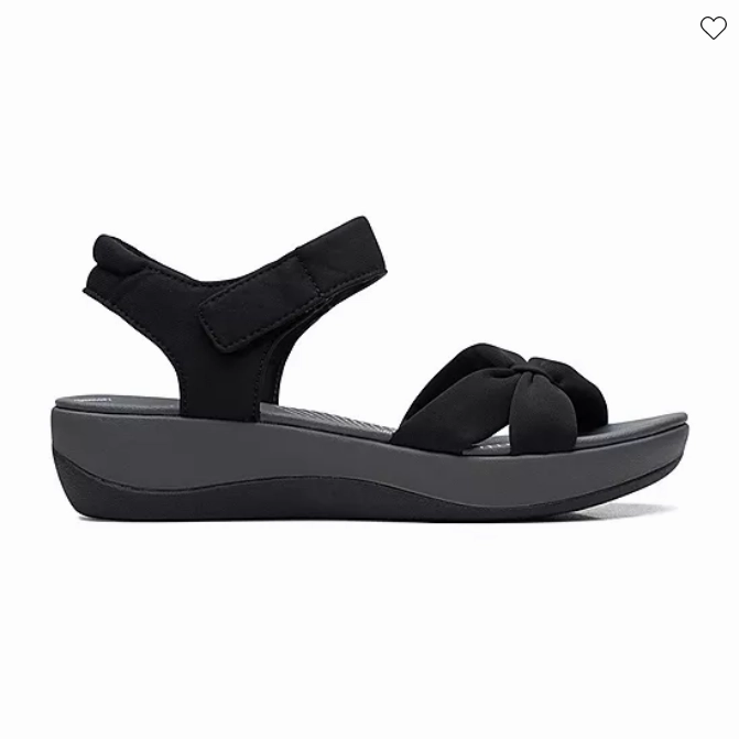Quick Drying Weekend Errands Breathable Inner Sleeve Clarks Women's Arla Shore Sandals - Black