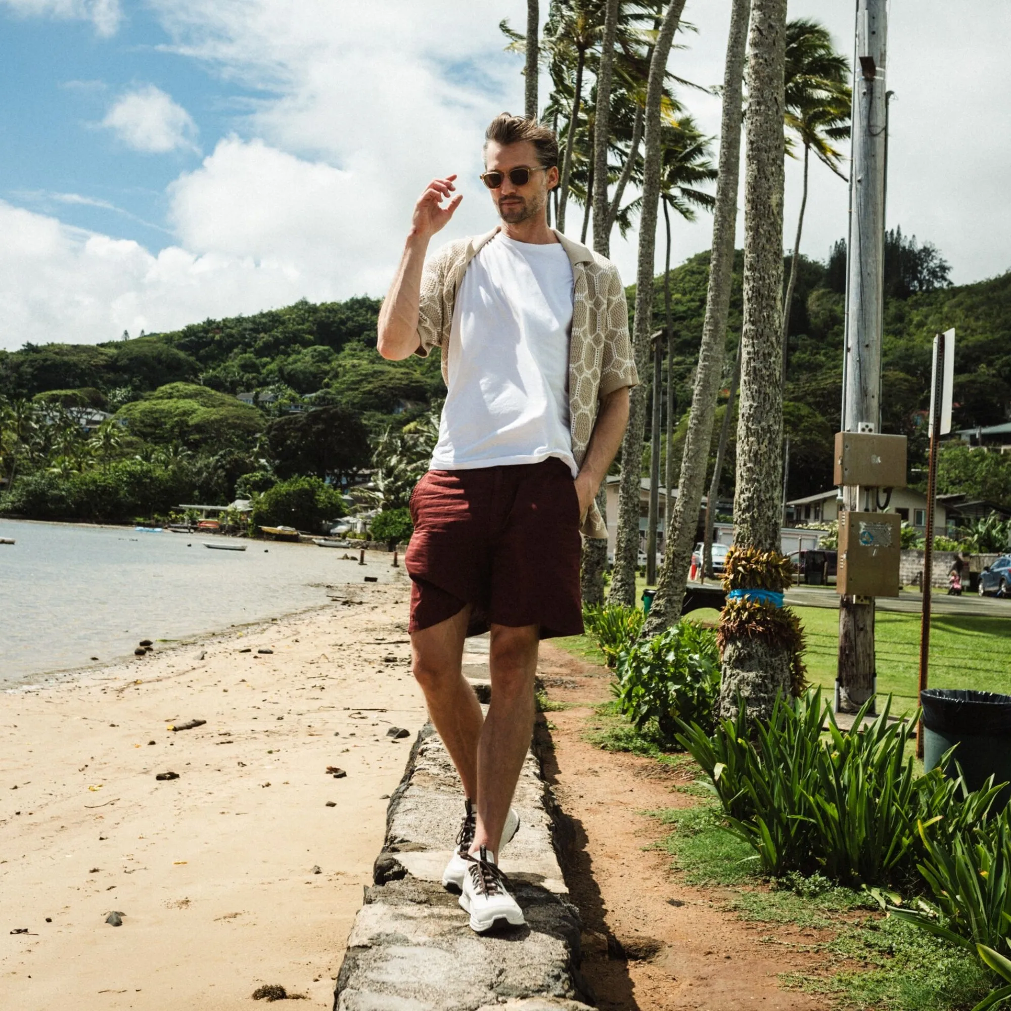 Makiki  -  White Sand / Tapa Comfort Padding