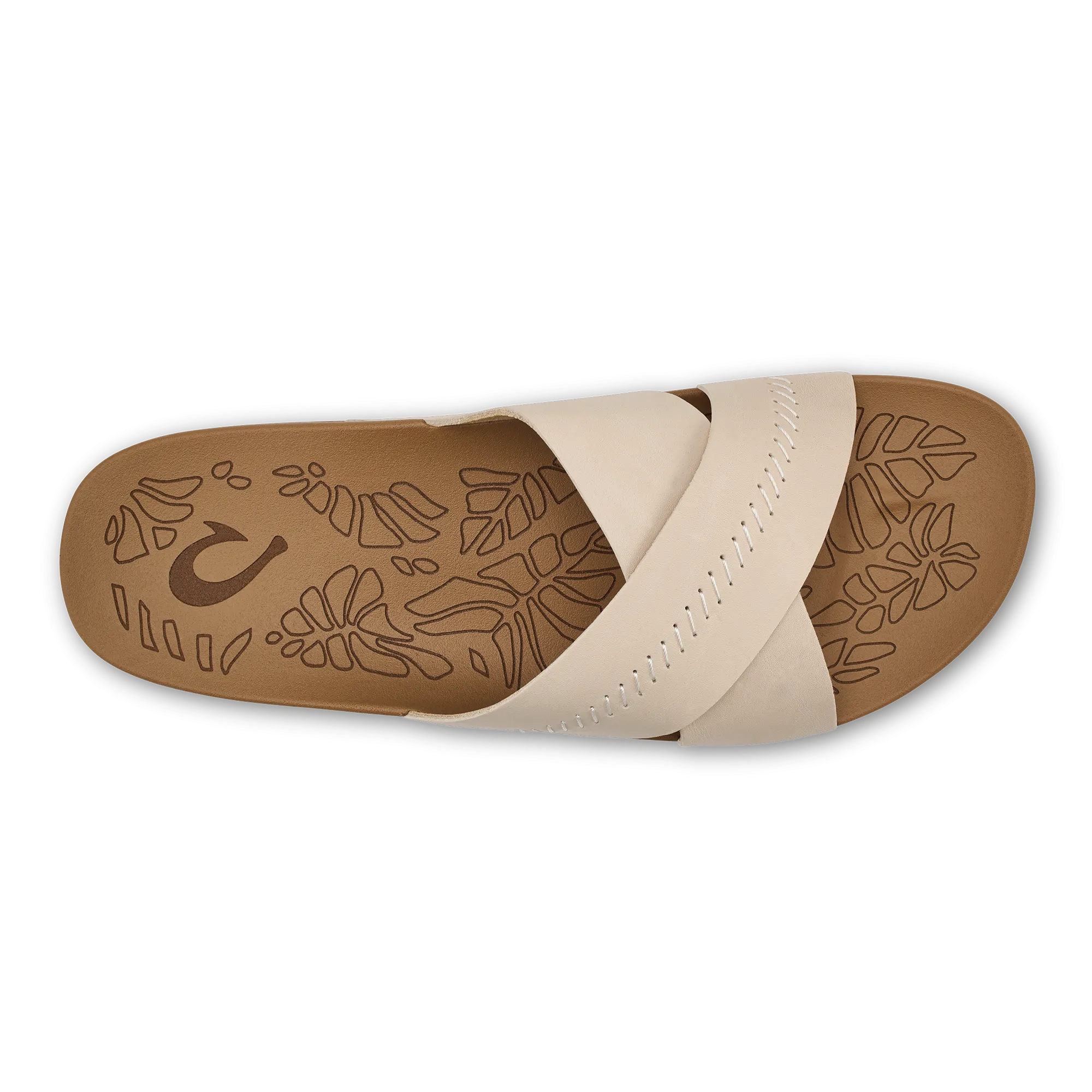 Floral Joy Comfortable Vacation Sandals Kpea Olu - Puka / Tan
