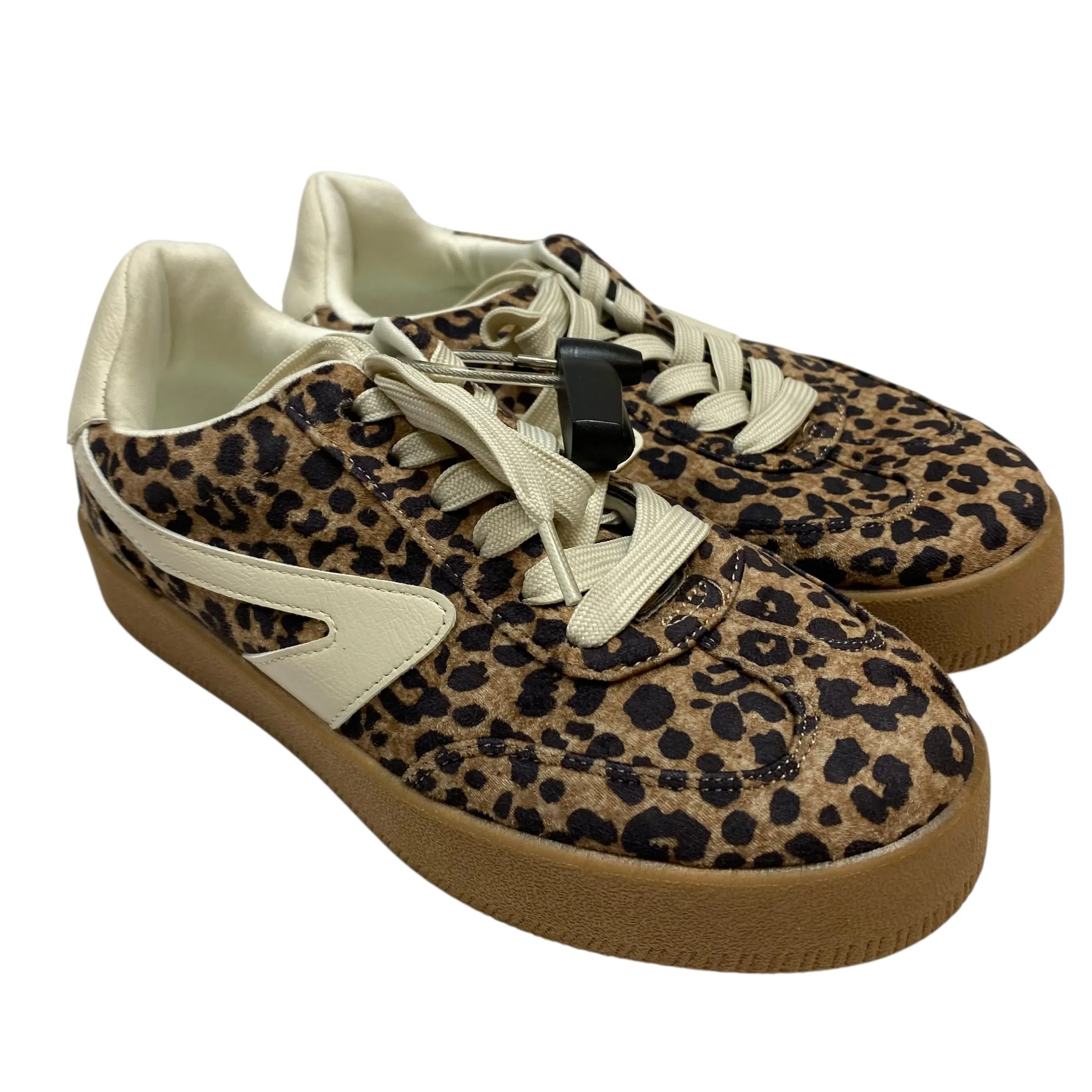 Lace Up Closure Systems Easy Cushioning Shoes Sneakers By Dolce Vita In Animal Print, Size:6.5