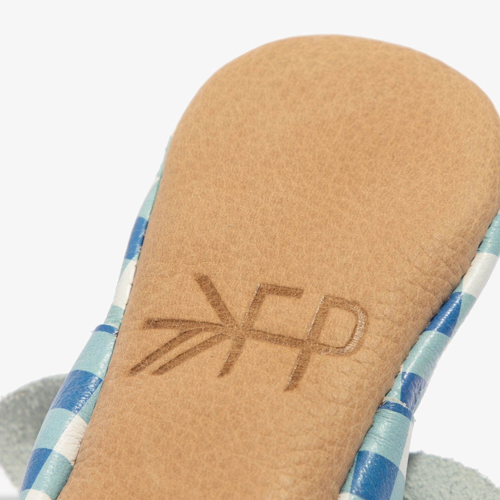 Dorothy Gingham Knotted Bow Baby Shoe Abrasion Resistant Material