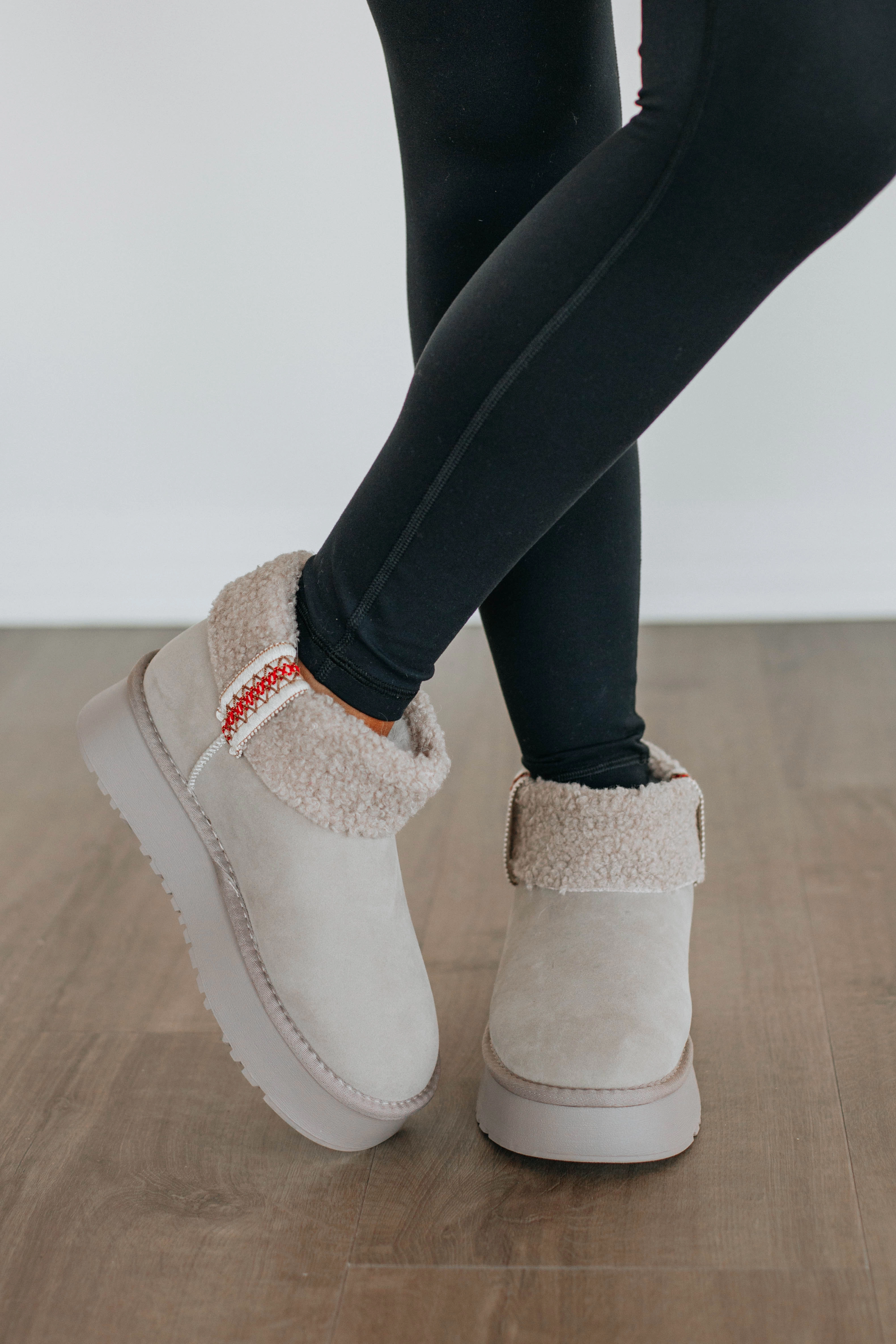 Baby It's Cold Outside Boots - Light Grey Rich Jewel