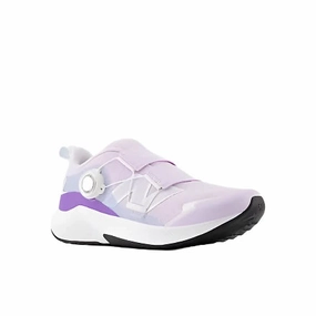 New Balance Girl's DynaSoft Reveal BOA Running Sneaker - Milk/Violet (Kids Sizes 3.5 to 7) Vibration Dampening Layer