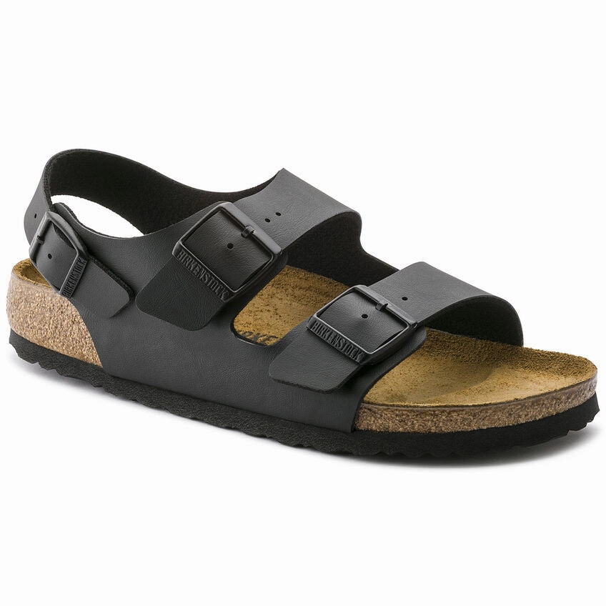 Stylish Comfort Shoes Birkenstock Unisex Milano Birko-Flor Sandal - Black