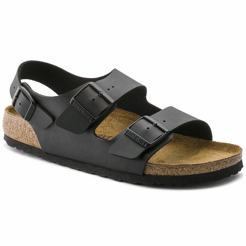Birkenstock Unisex Milano Birko-Flor Sandal - Black Fresh Lifestyle Sandals