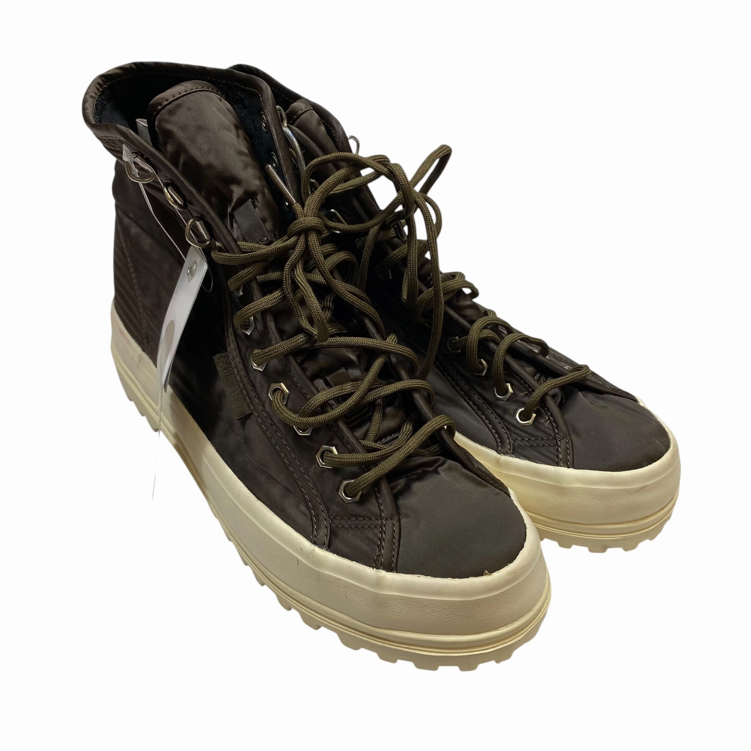 Layered silhouette Base Comfort Shoes Sneakers By Superga In Green, Size:9.5