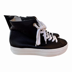 Loose Fit Anti Slip Rubber Outsole Shoes Sneakers By Paul Green In Black, Size:9.5