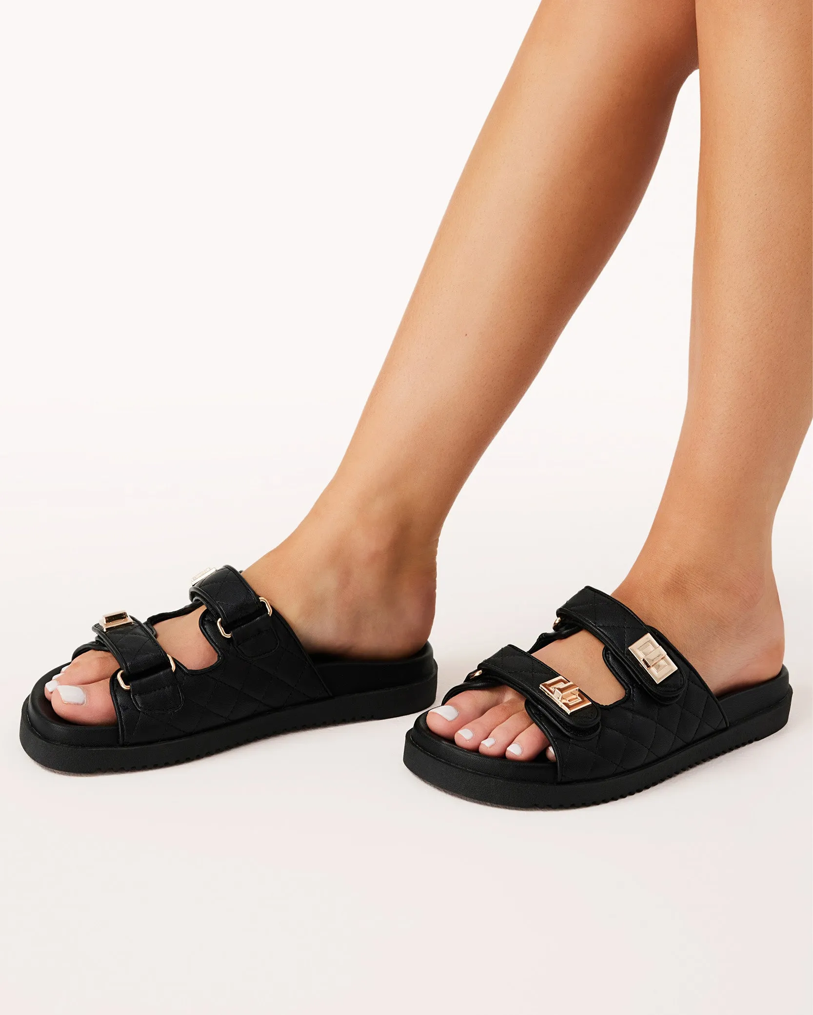 AILEE - BLACK Retro Stylish Open-toe Sandals