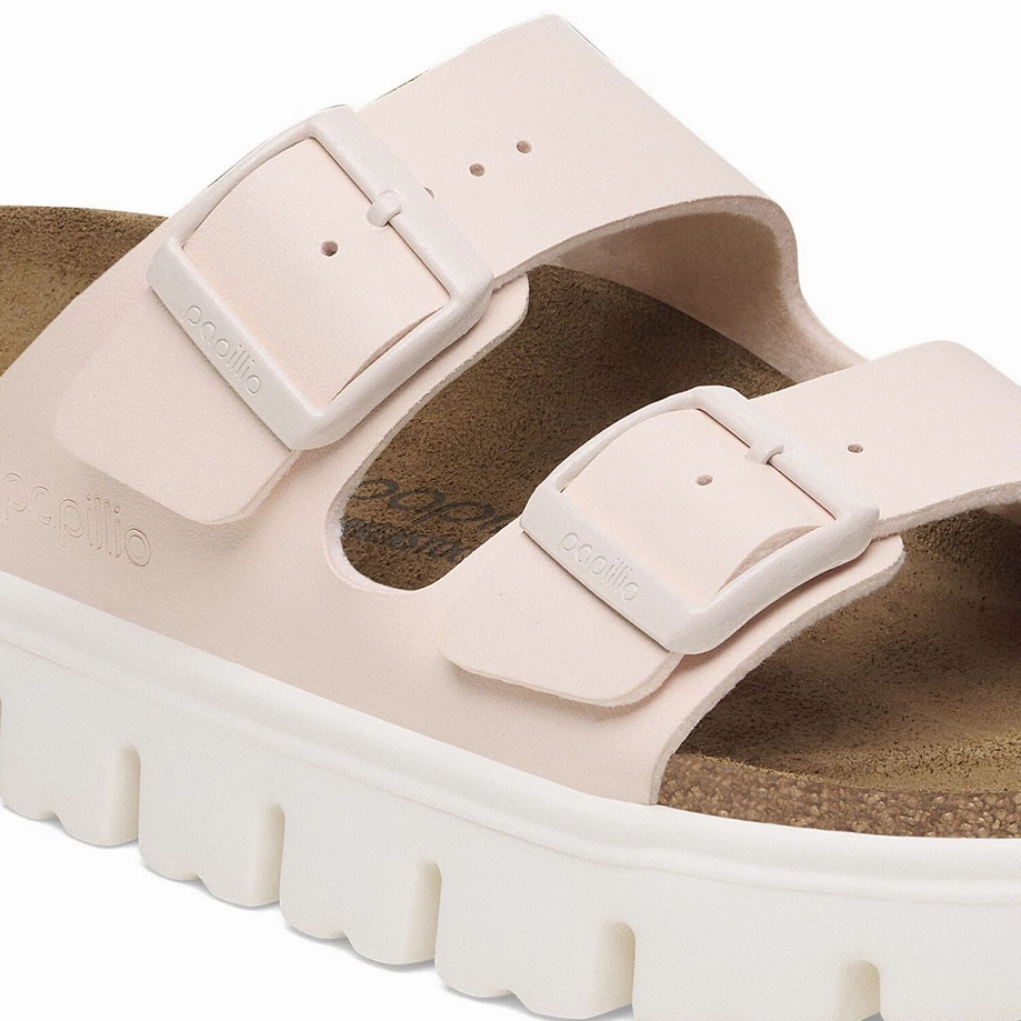 Papillio by Birkenstock Women's Arizona Birko-Flor Chunky Sandal - Light Rose Urban Adventure Sandals Cool Comfort Slides