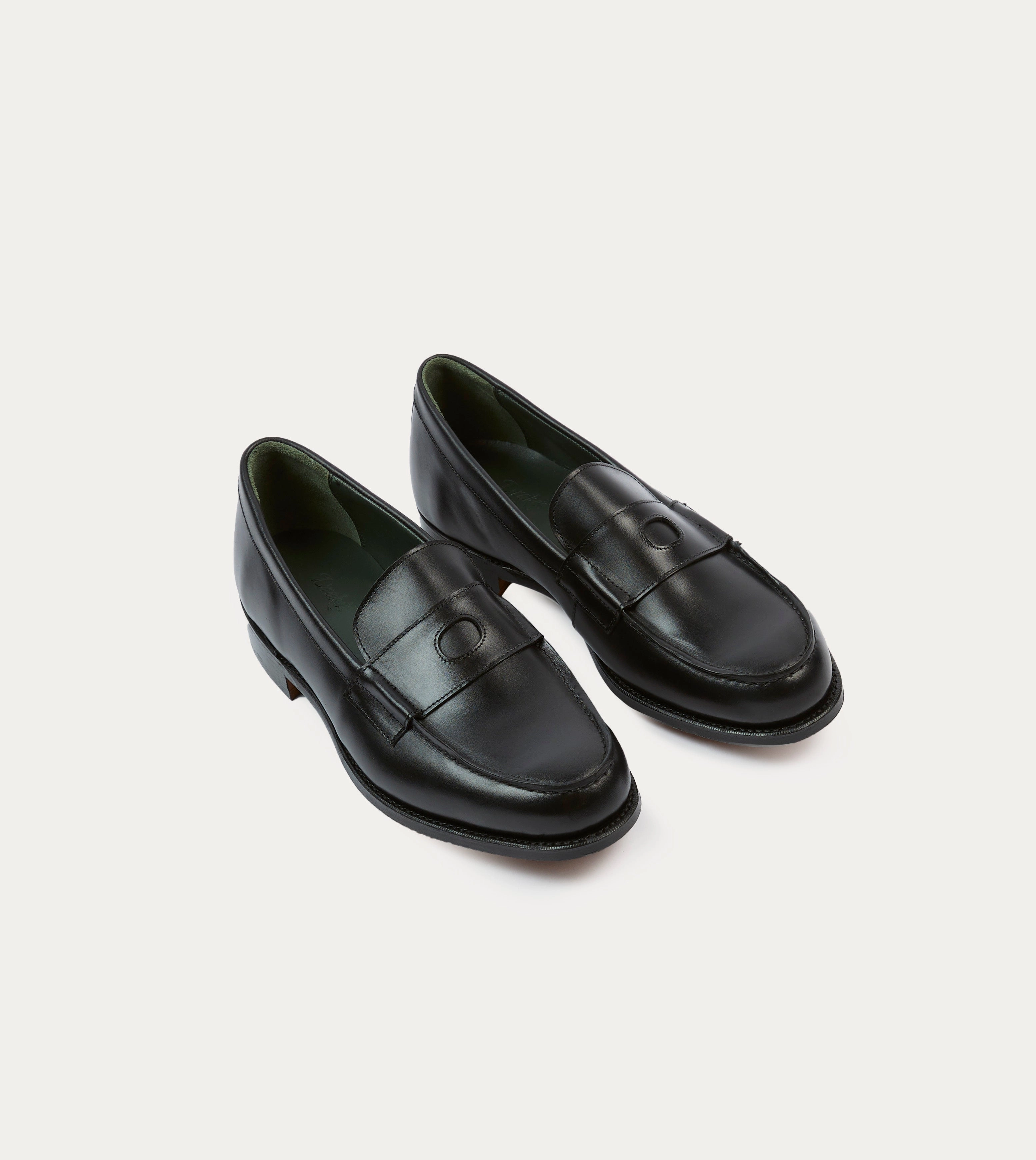 Black Edge Black Calf Leather Charles Mk II Goodyear Welted Penny Loafer