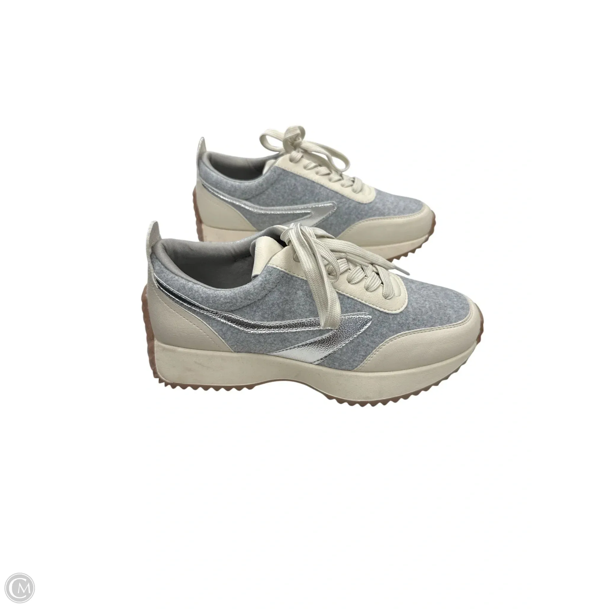 Cloud cushion Grip Sole Shoes Sneakers By Dolce Vita In Cream & Grey, Size: 8