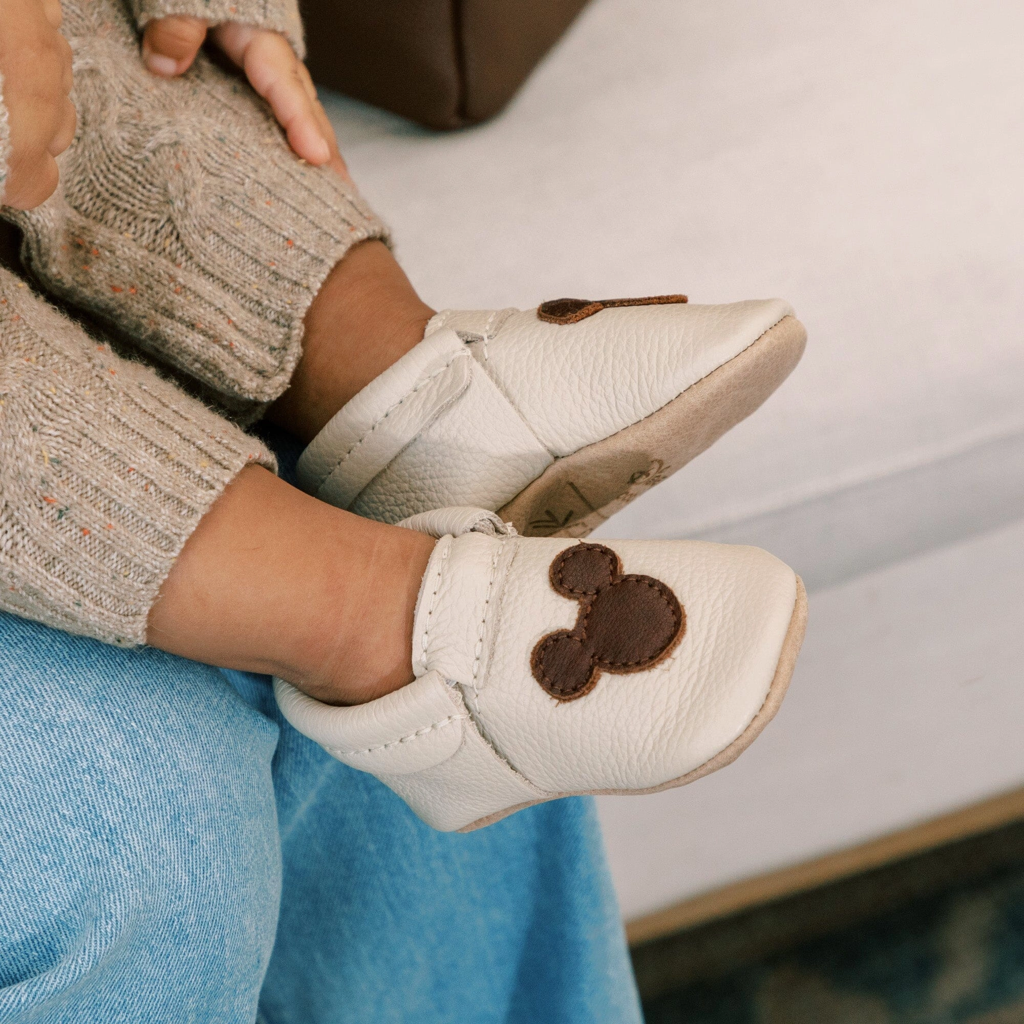 Impact Resistant Heel quick dry Disney Mocha Mickey Mouse City Baby Shoe