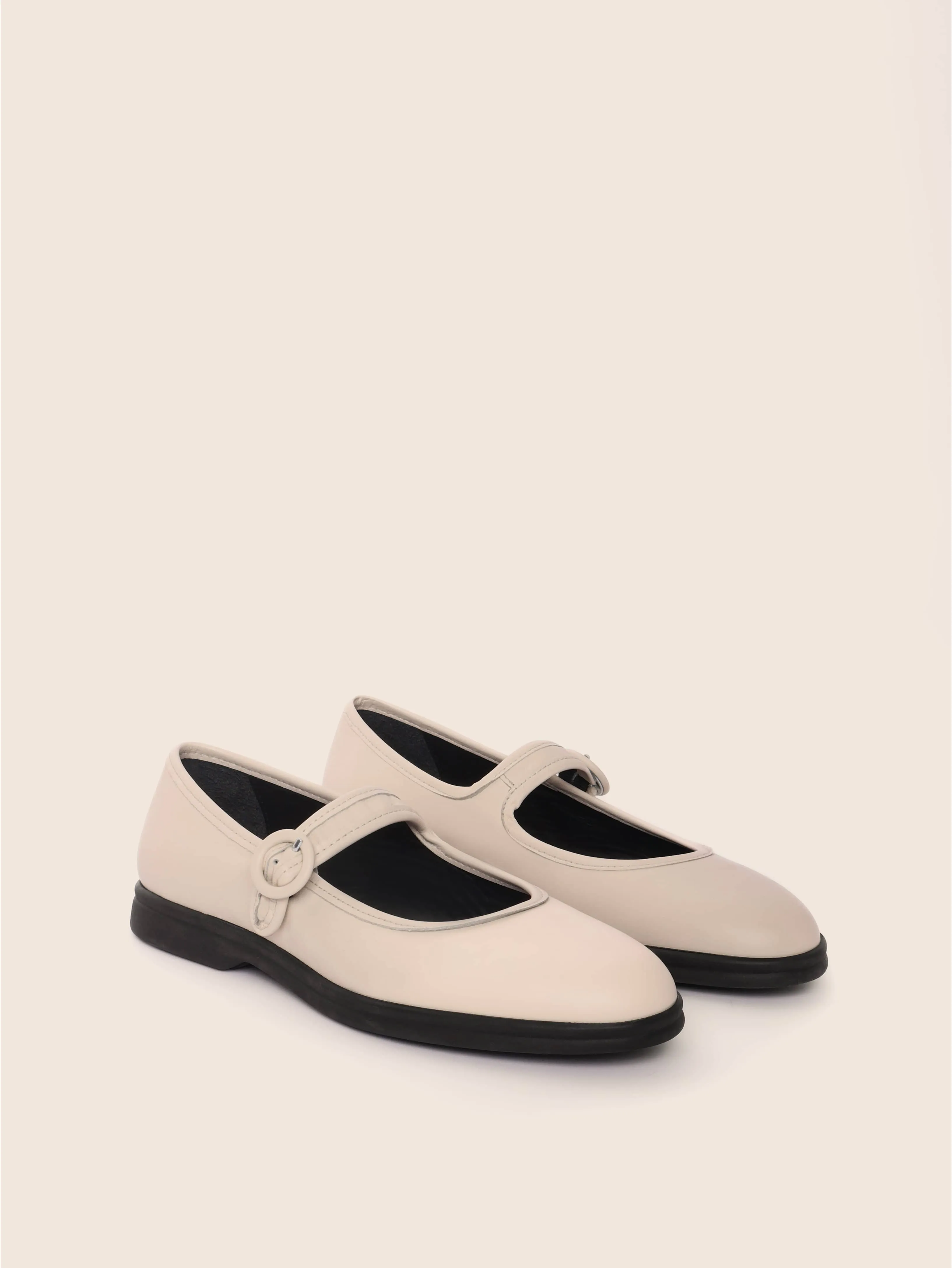 Orcia Cream Ballerina Tree Path Chic Slip-ons