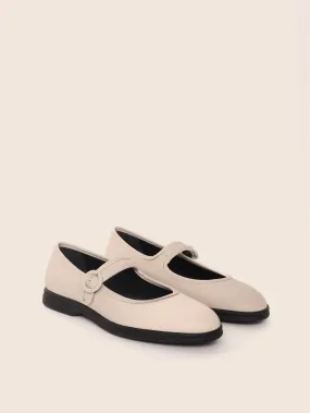 Orcia Cream Ballerina Classic Comfort Minimalist Footwear