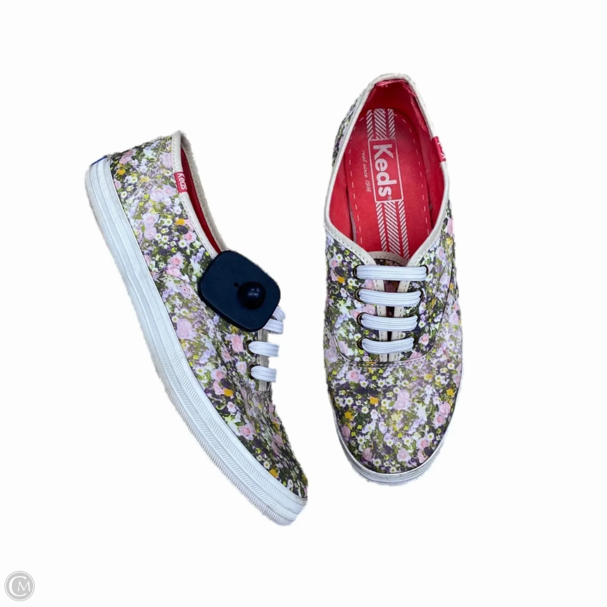 Shoes Sneakers By Keds In Floral Print, Size: 7.5 Full Flexibility Cushioned Midsole Geometry