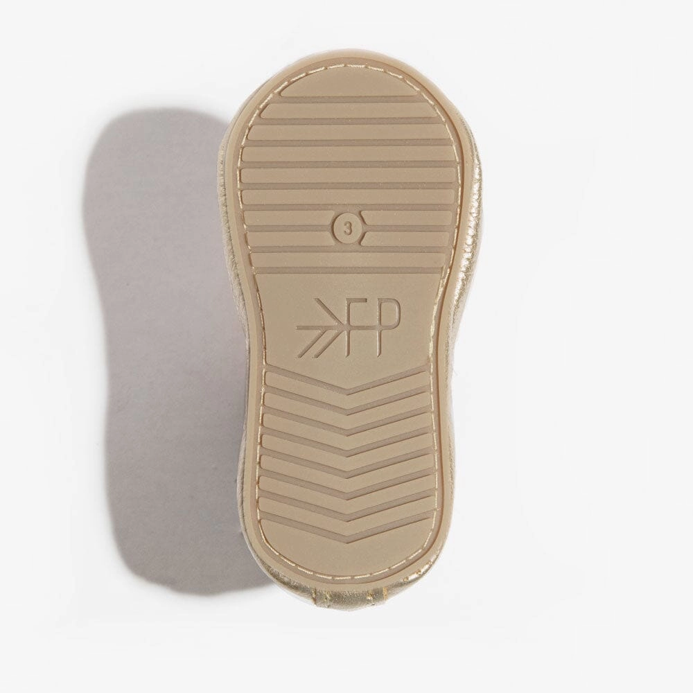 Platinum Chelsea Boot Baby Shoe Adjustable Hook and Loop Closure