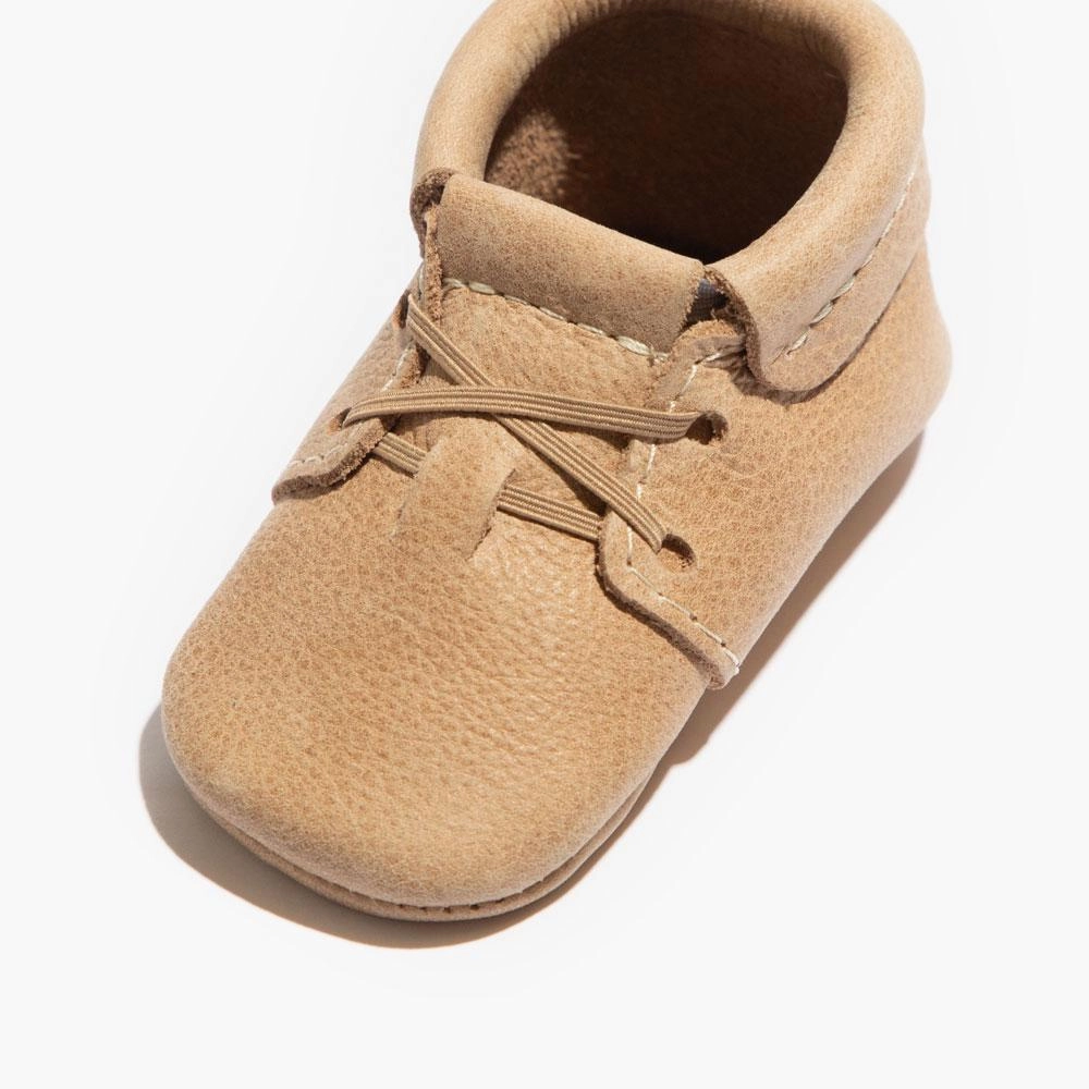 Shock absorption system Reinforced toe cap Weathered Brown Oxford Baby Shoe