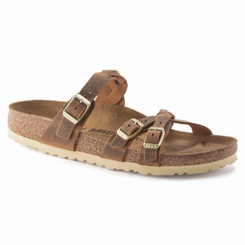 Smooth Comfort Sandals Birkenstock Women's Franca Sandal - Cognac Oiled Leather