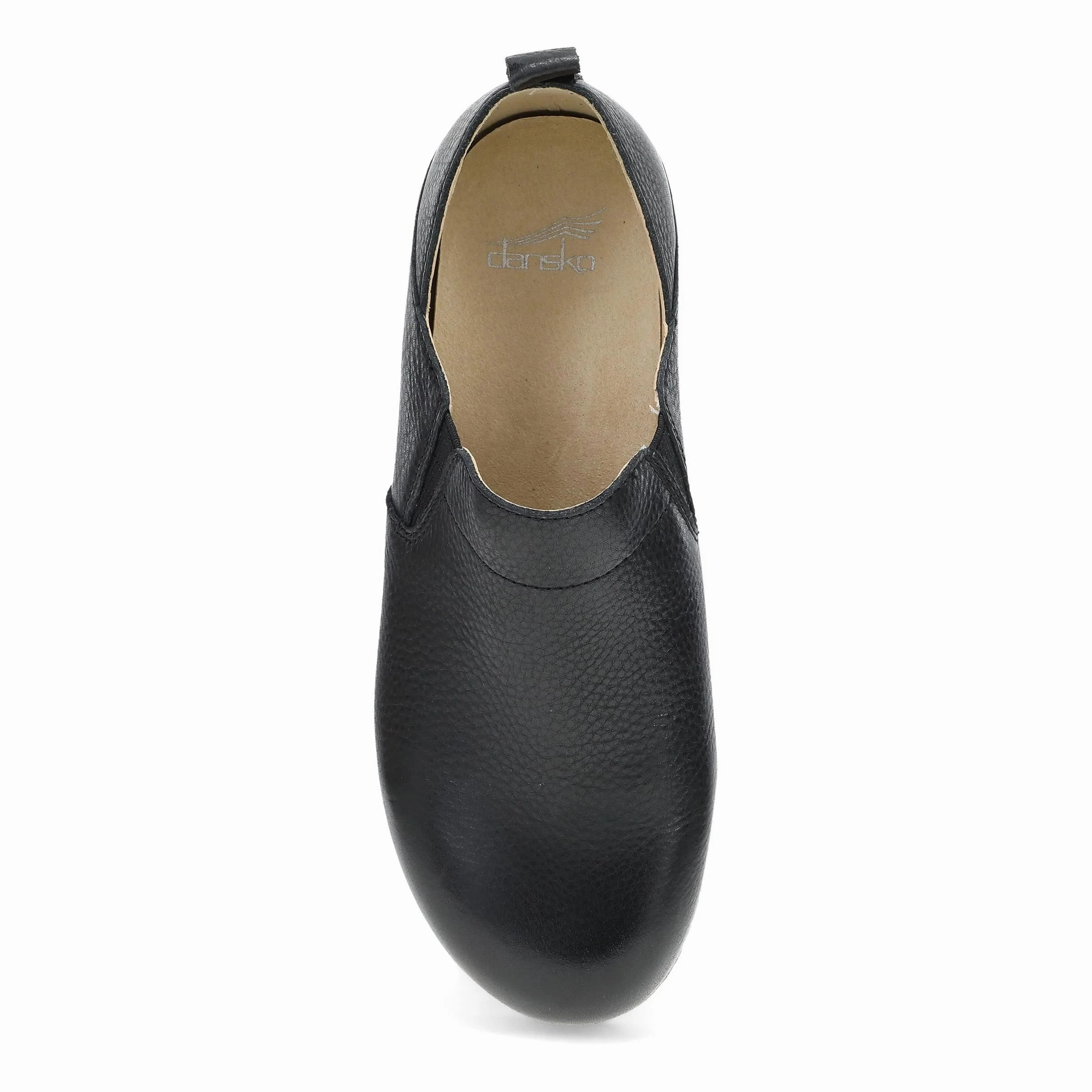 Move Bold Non Binding Collar Padding Dansko Women's Meara Slip-On Clog - Black Waxy Milled