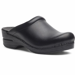 Dansko Women's Sonja Clog - Black Cabrio Zero Drop Platform