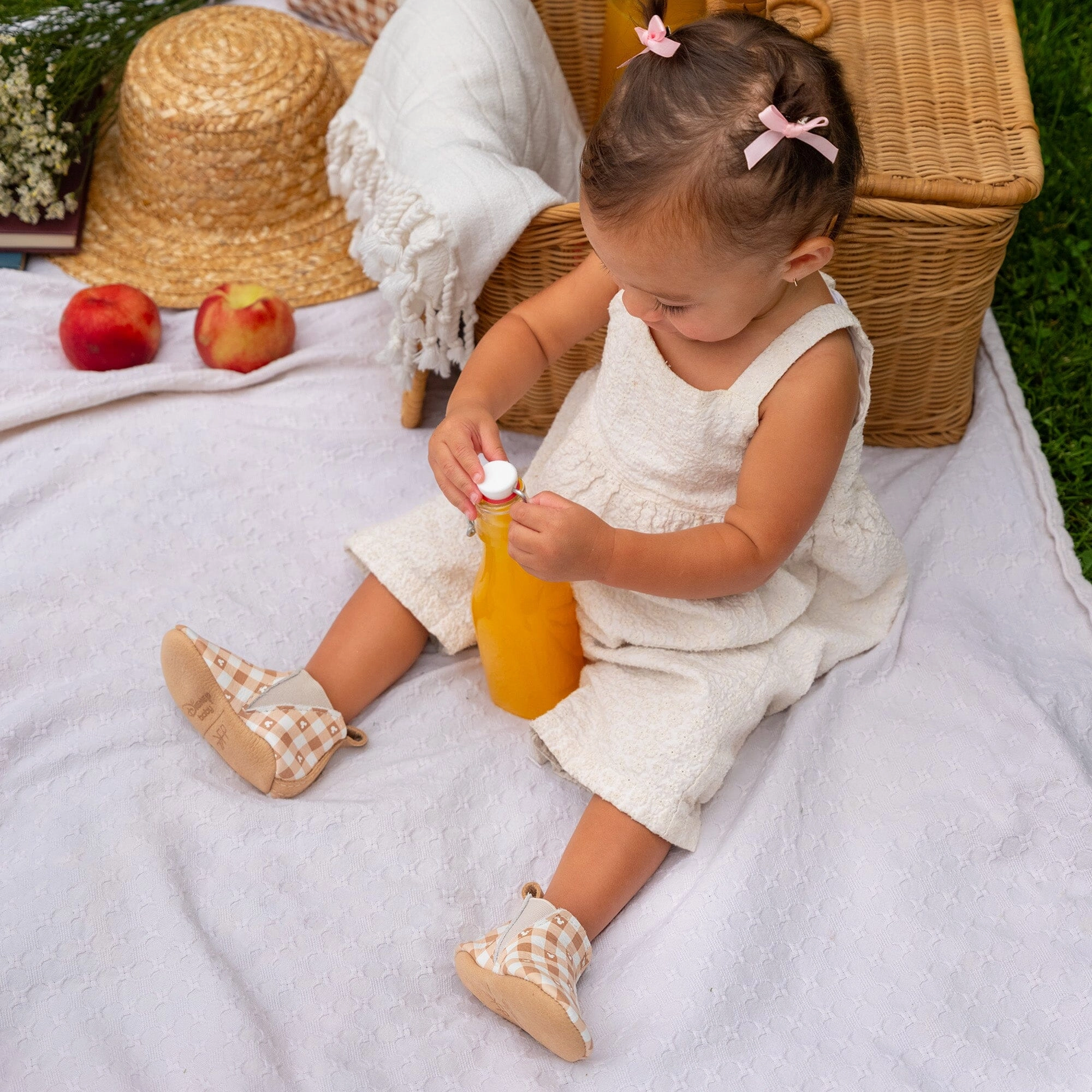 Durable kids' shoes Disney Gingham Mickey Mouse Chelsea Boot Baby Shoe