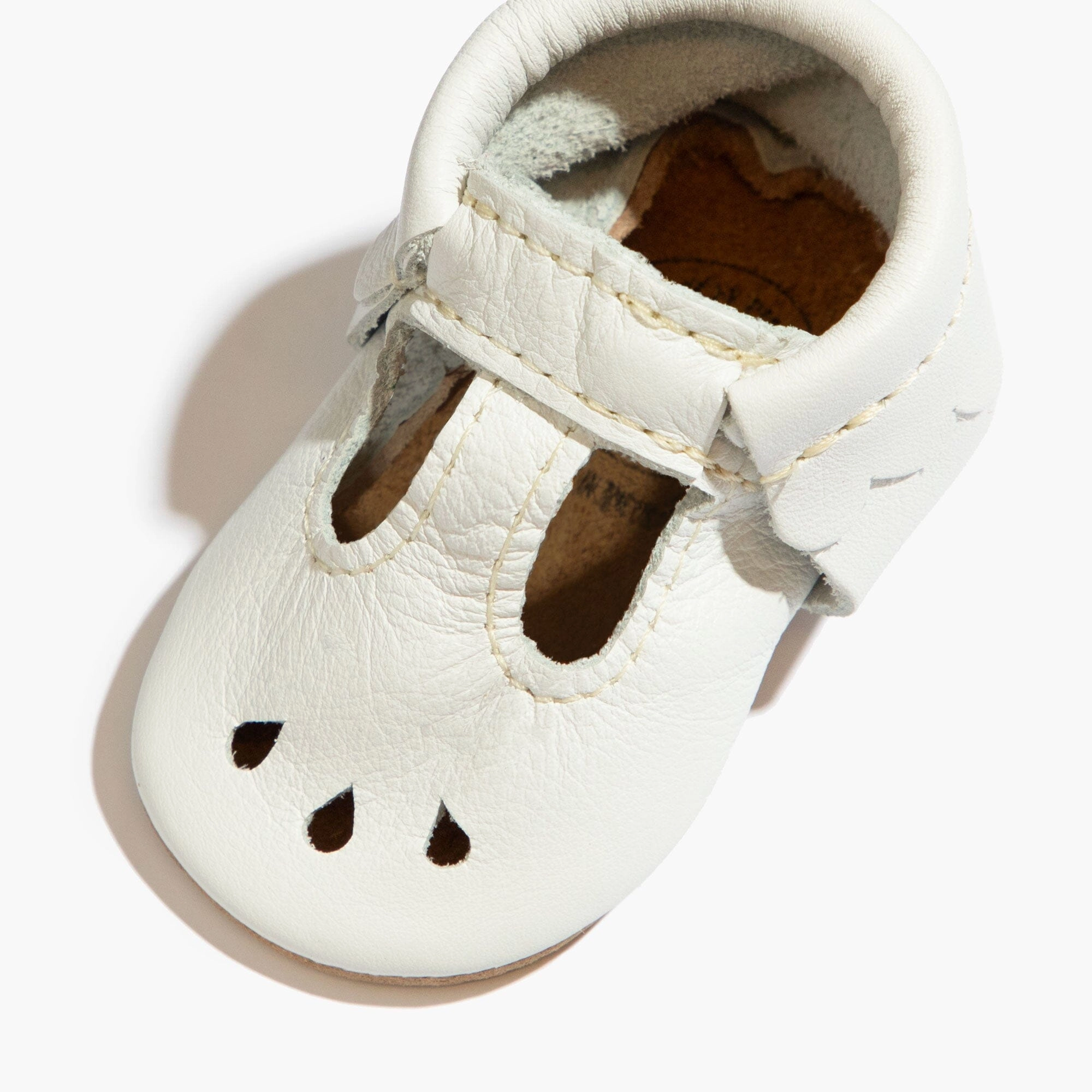 Dynamic Flex Zones Toasted Bright White Mary Jane Baby Shoe