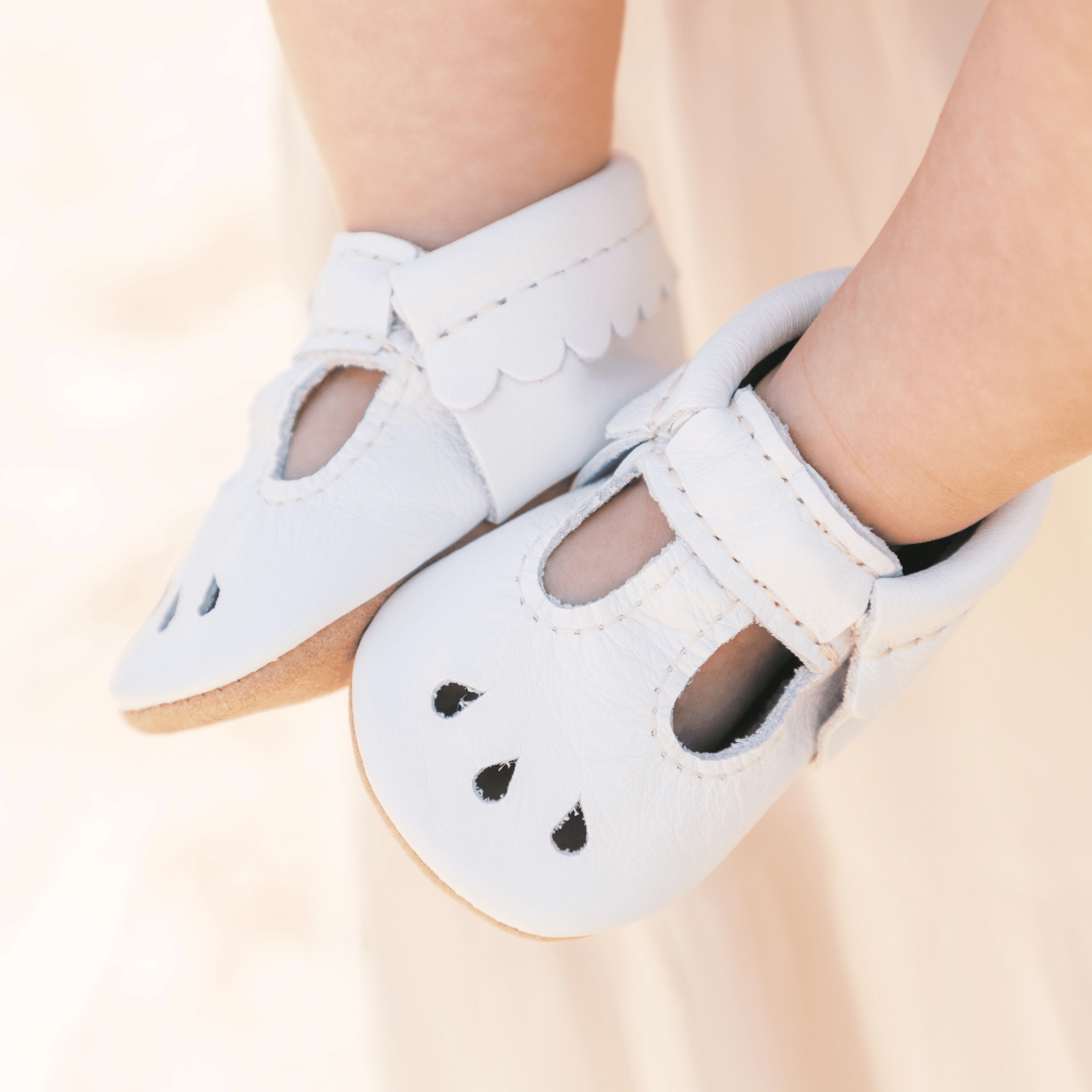 Toasted Bright White Mary Jane Baby Shoe QuickDryTech