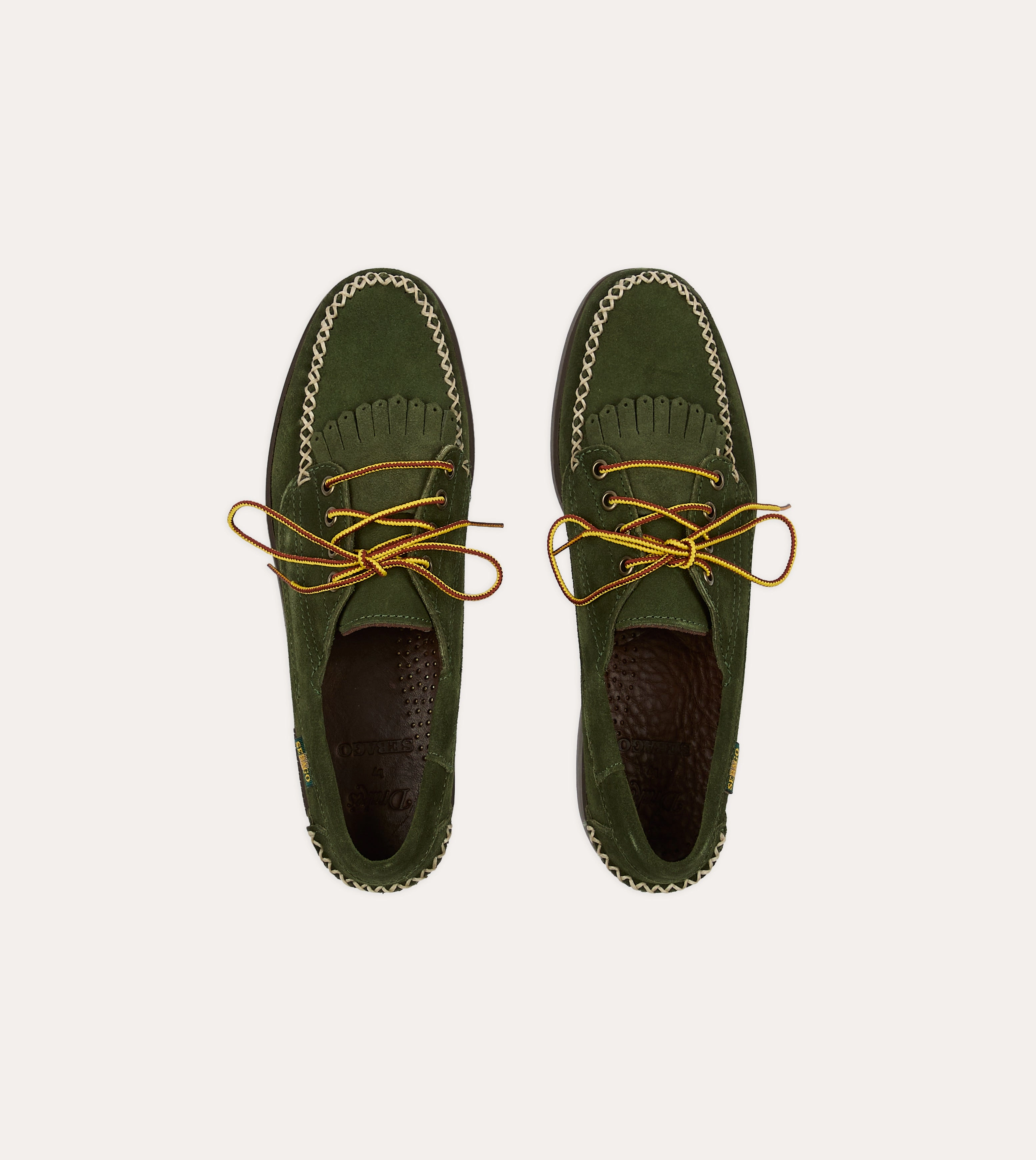 Ankle Collar Padding Drake's by Sebago Campsides Askook Kilt Green Suede Shoe