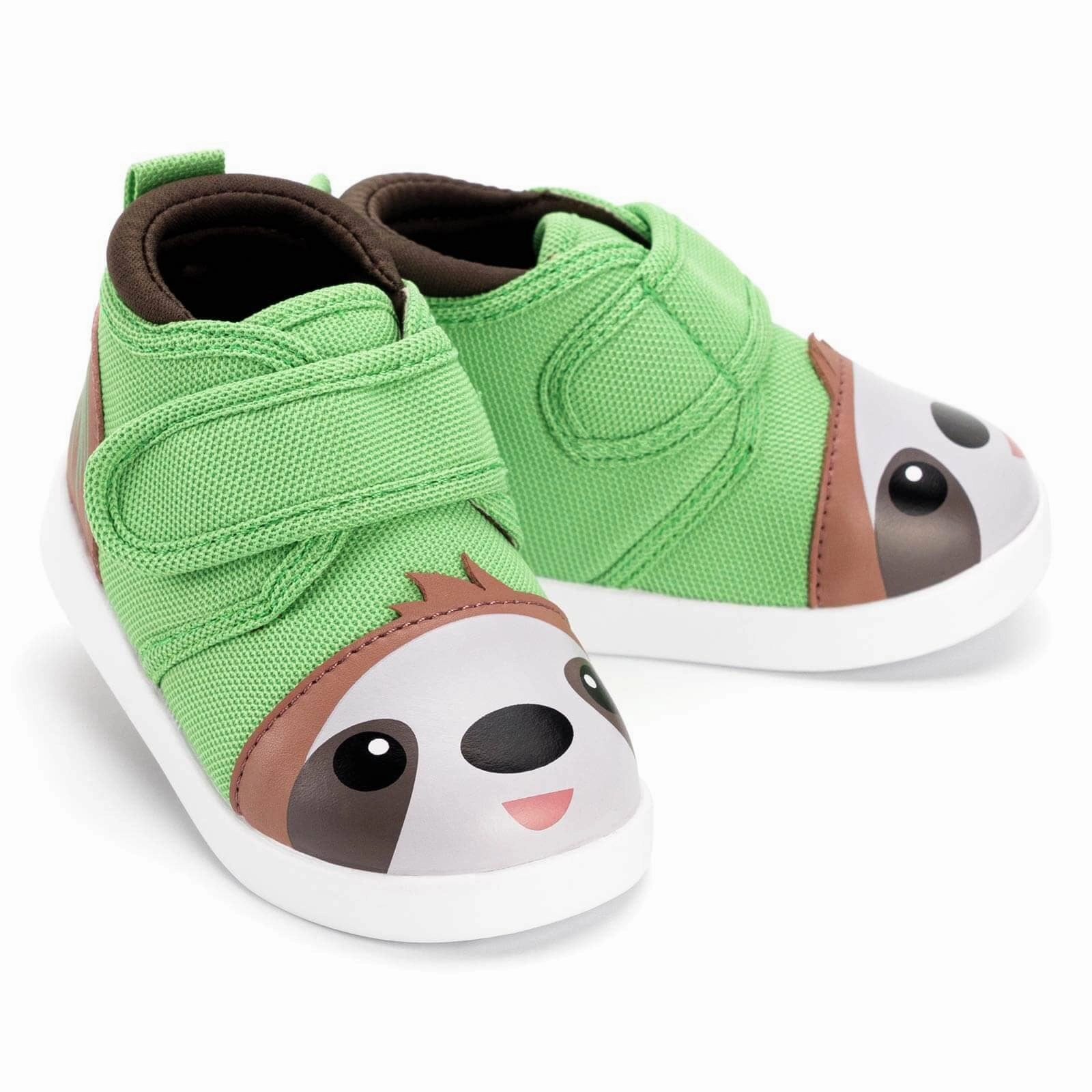 Sloth Squeaky Toddler Shoes | Green/Brown Quick Drying Casual Wear Mom Safe