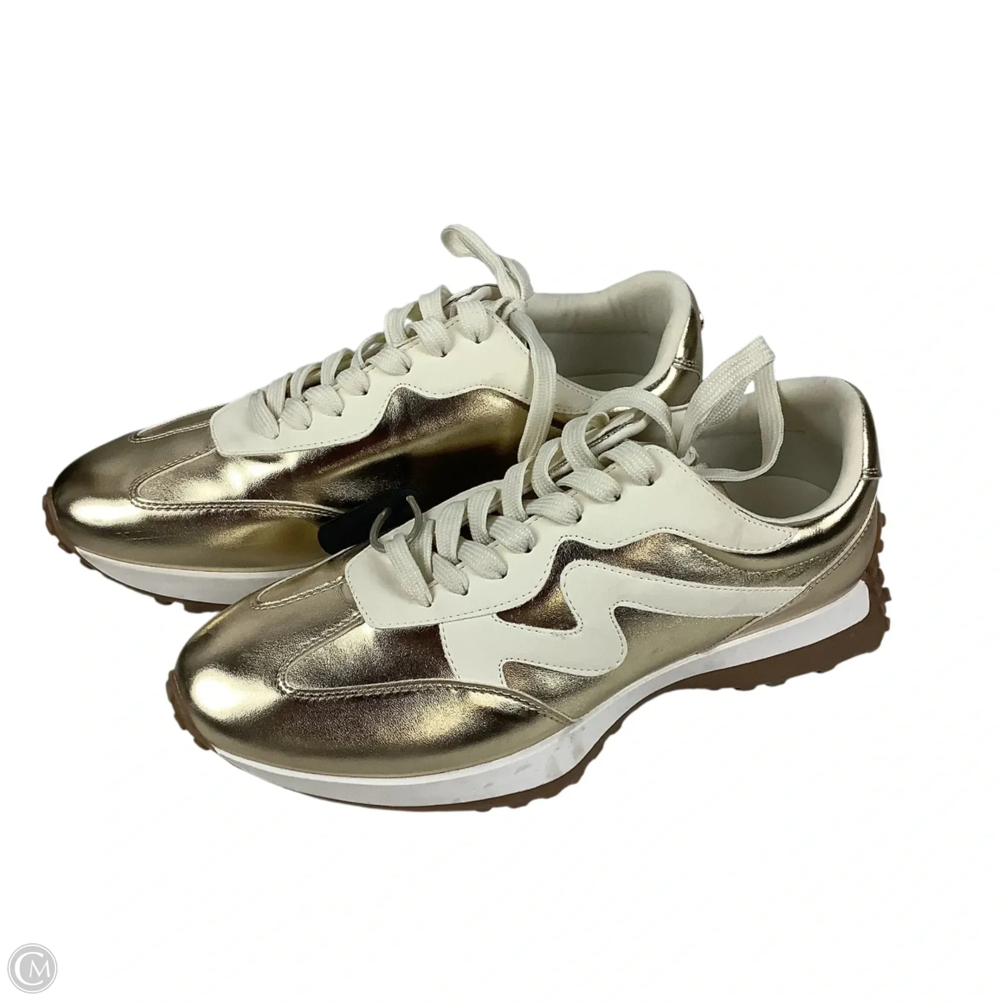 Shock   Absorbing Low Collar Design Shoes Sneakers By Clothes Mentor In Gold, Size: 11