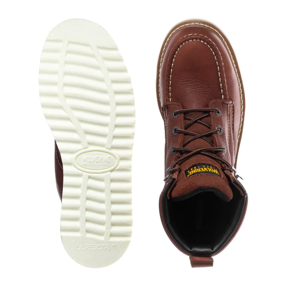 No Laces Side Grip 6' Work Wedge Steel Toe - Mens