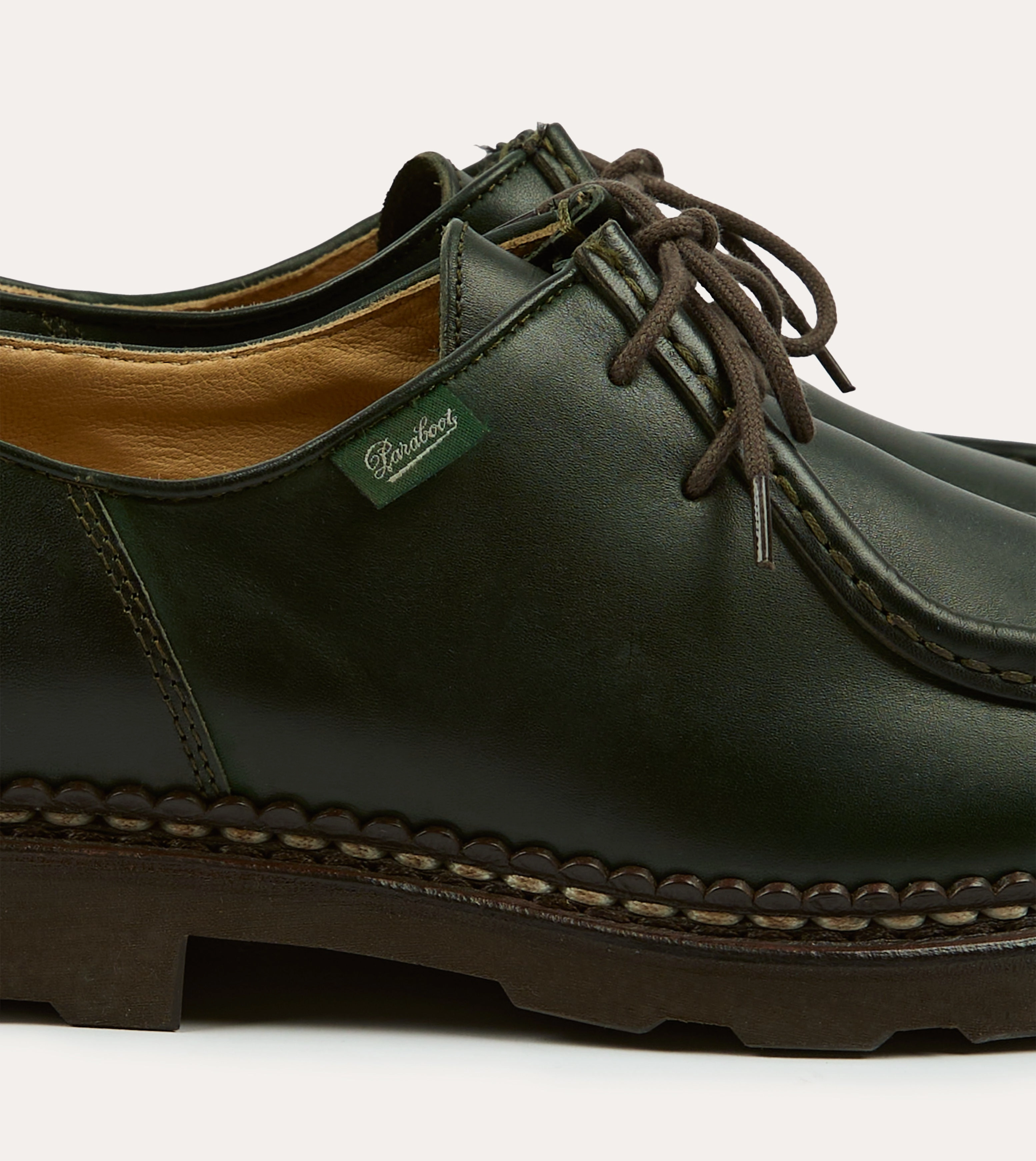 Anatomical Contour Design Paraboot Michael Vert Leather Derby Shoe