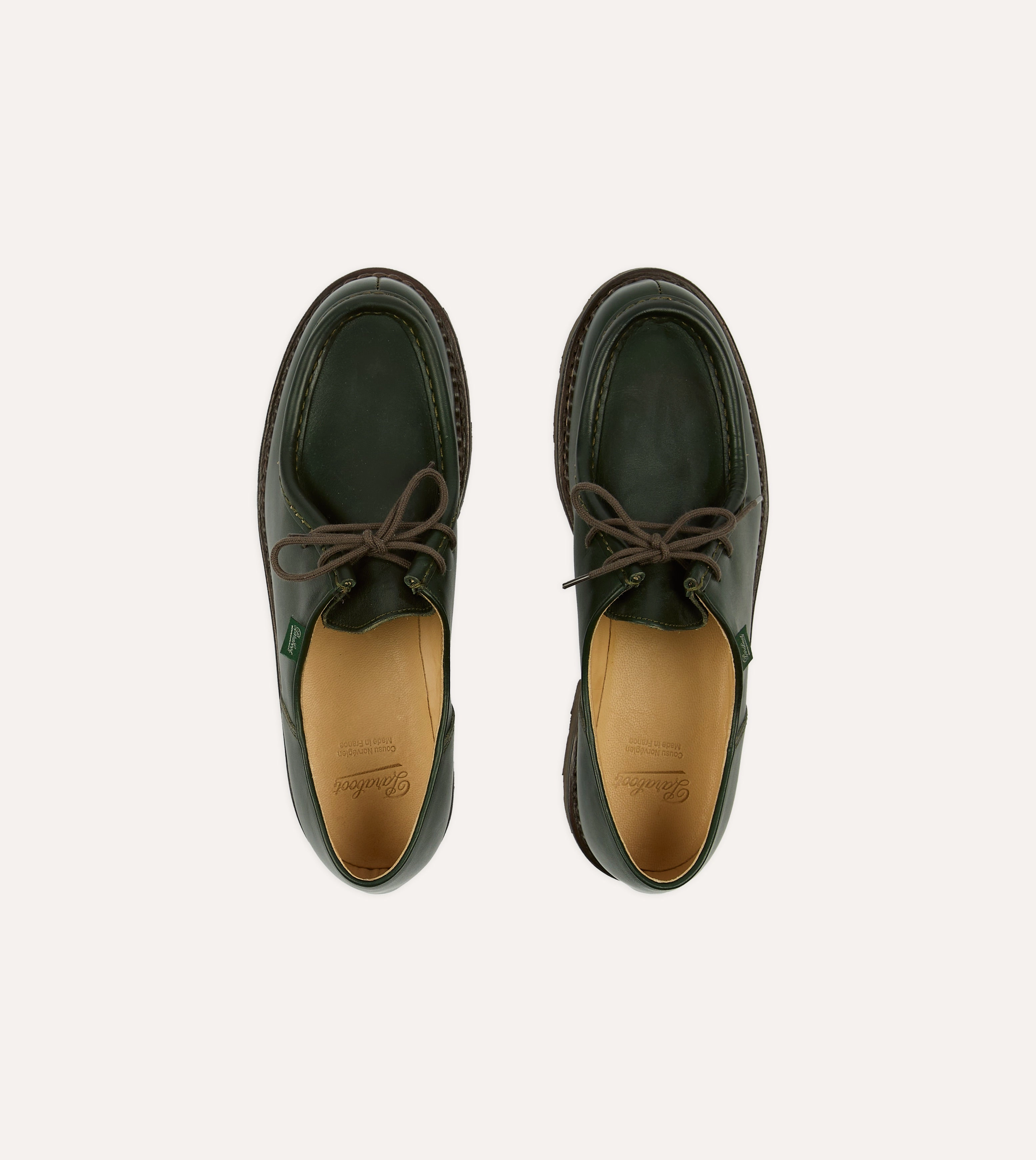 easy move Paraboot Michael Vert Leather Derby Shoe