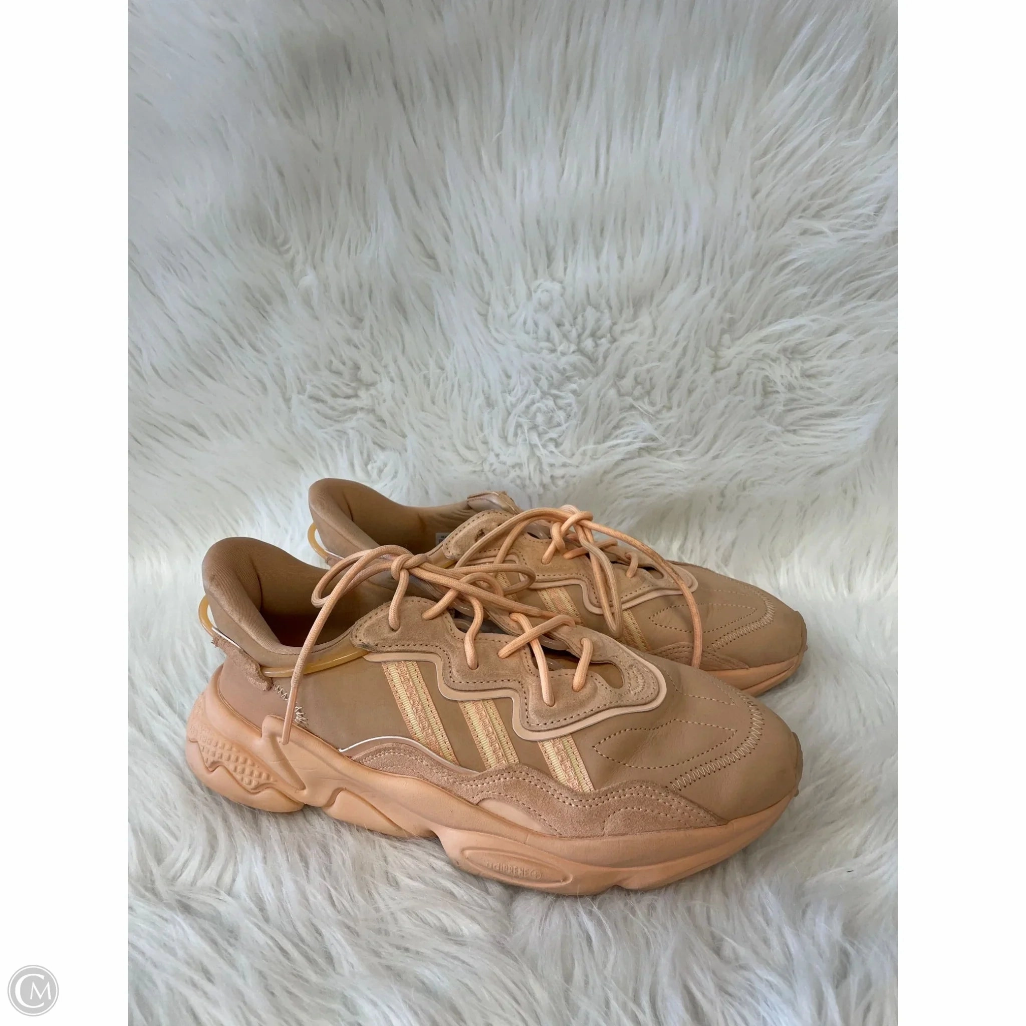 Gym Casual Shoes Sneakers By Adidas In Peach, Size: 10.5