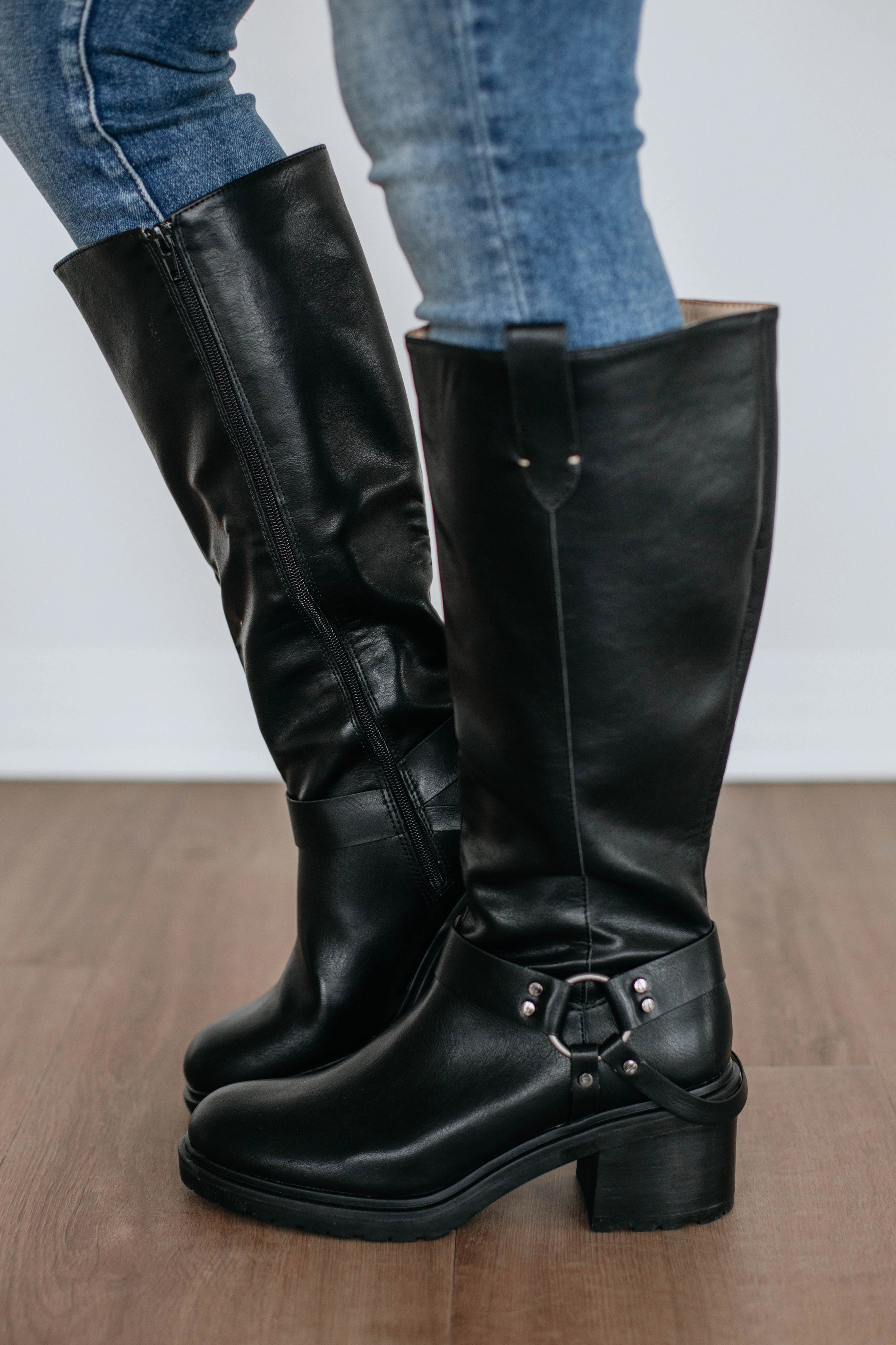 Haven't You Heard Boots - Black Zen Step Moisture Wicking Fabric