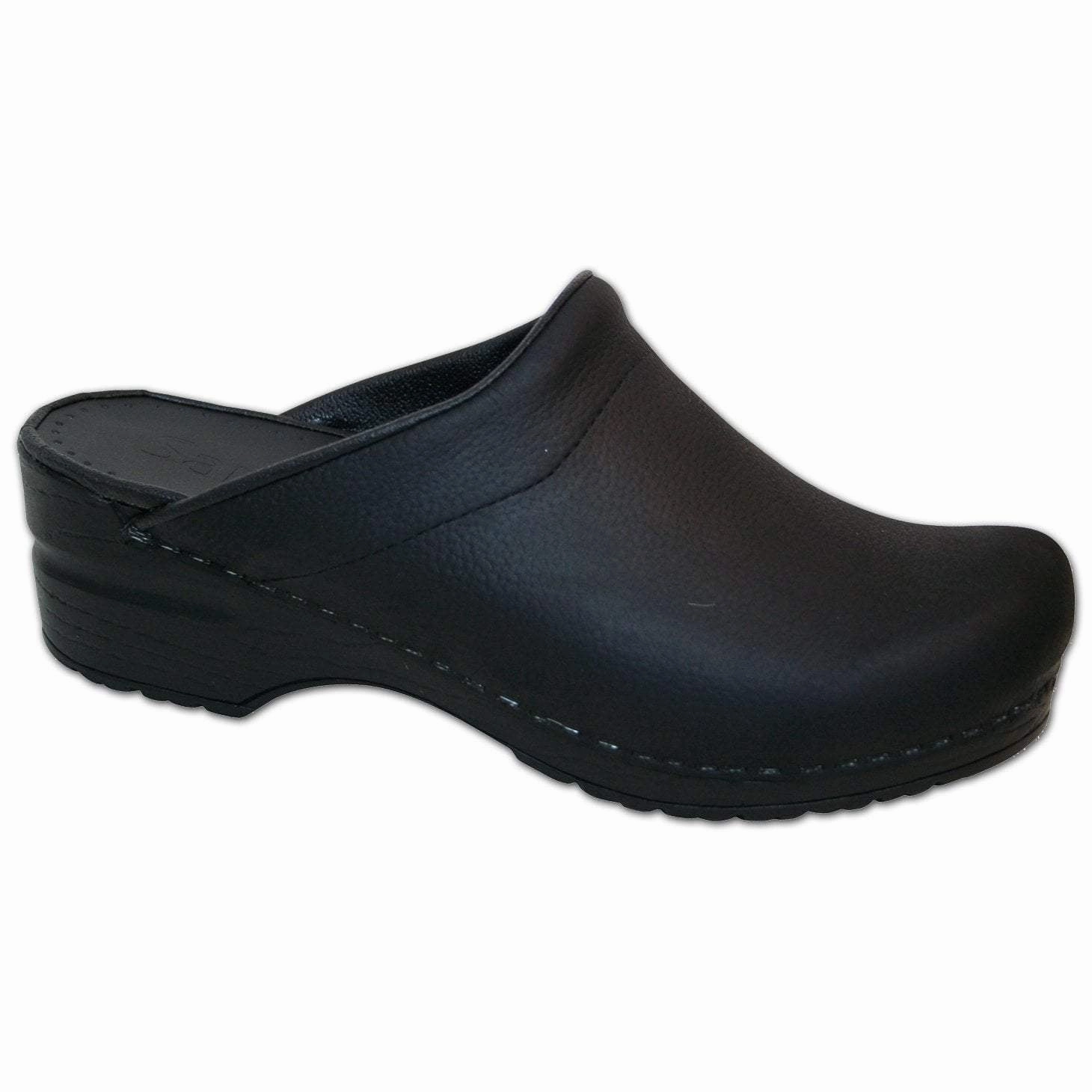 Energy Rise Karl Men's Oiled Leather Clog - Black