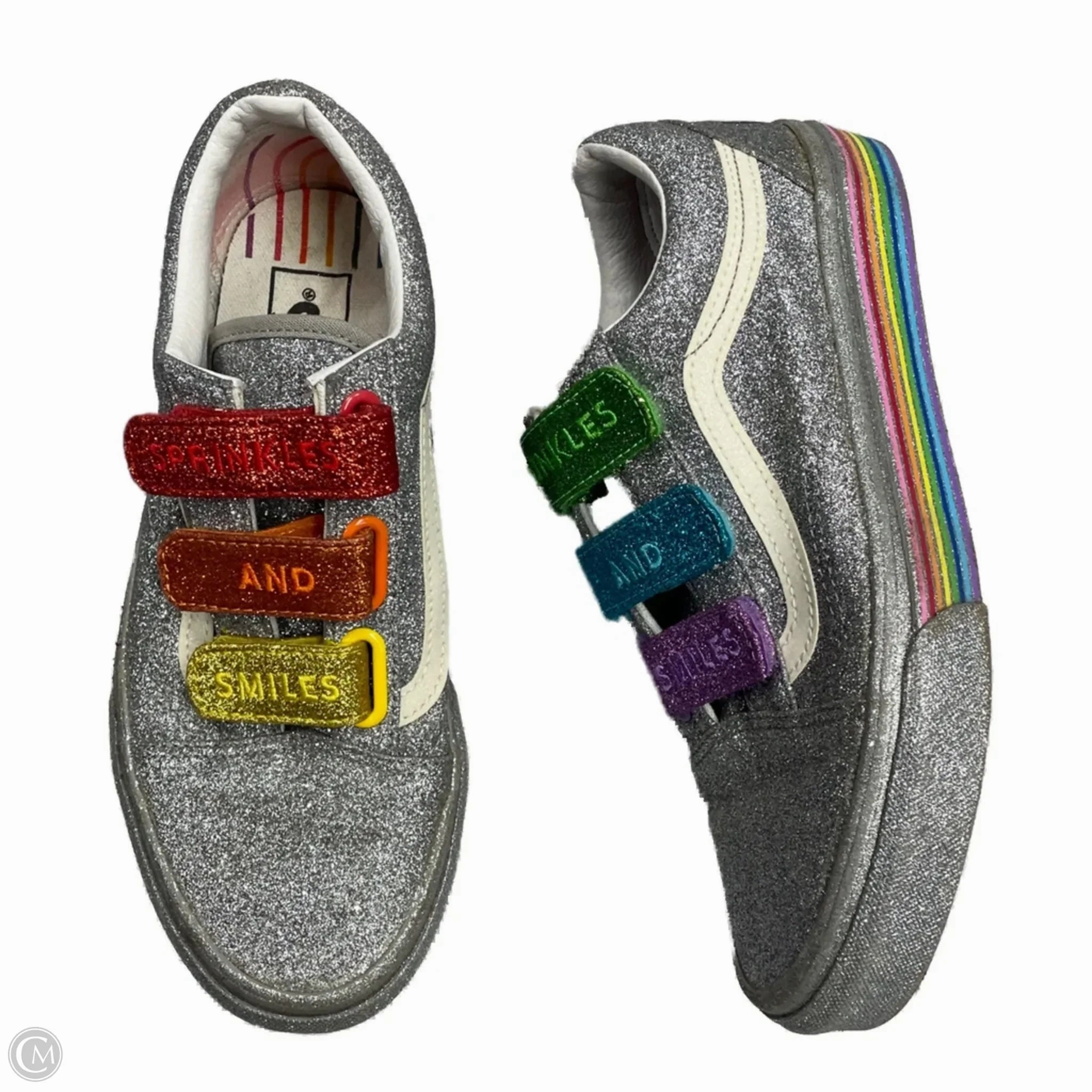 Shoes Sneakers By Vans In Rainbow Print, Size: 7 Calm Texture Rolling Motion Design