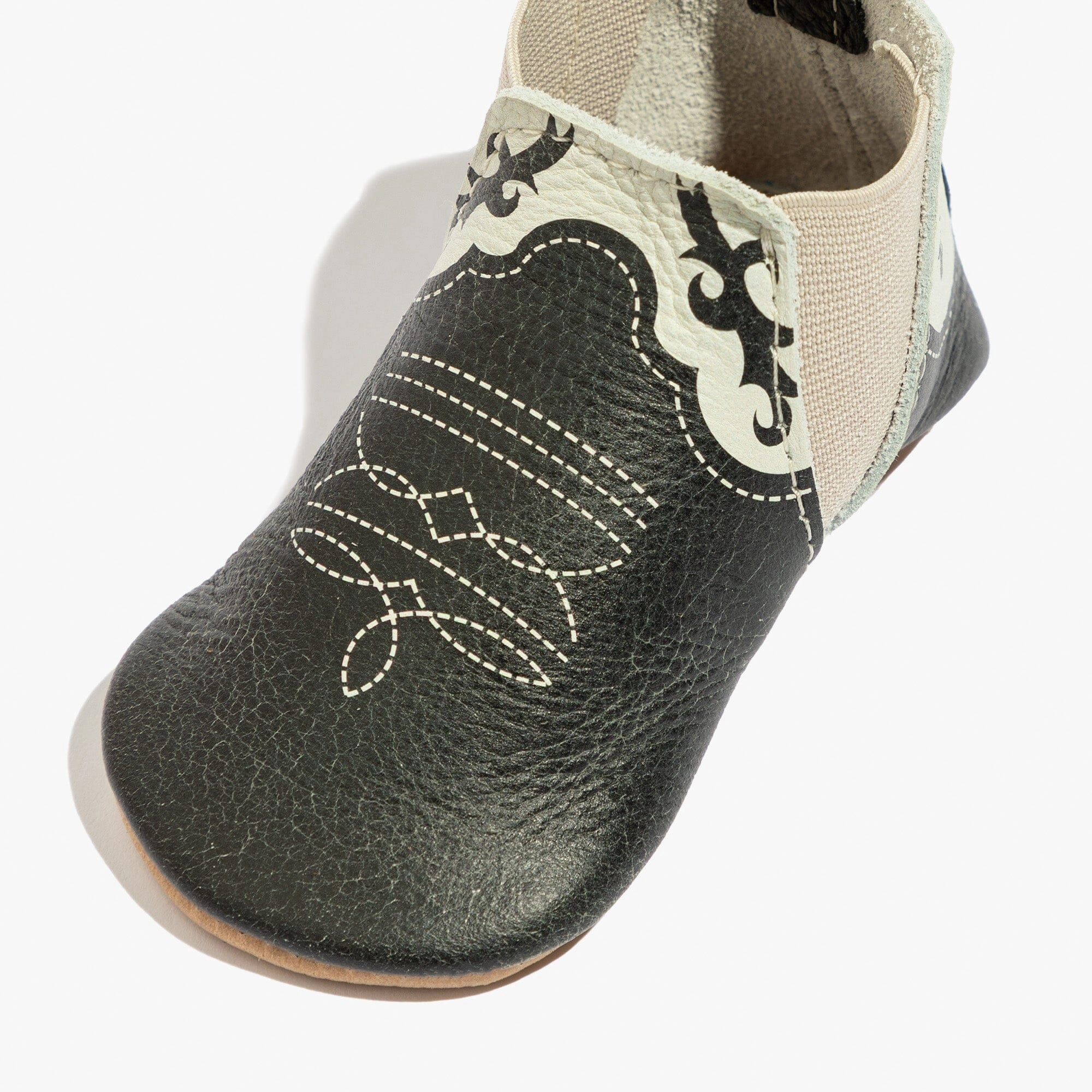 MachineWashable Ebony Cowboy Chelsea Boot Baby Shoe