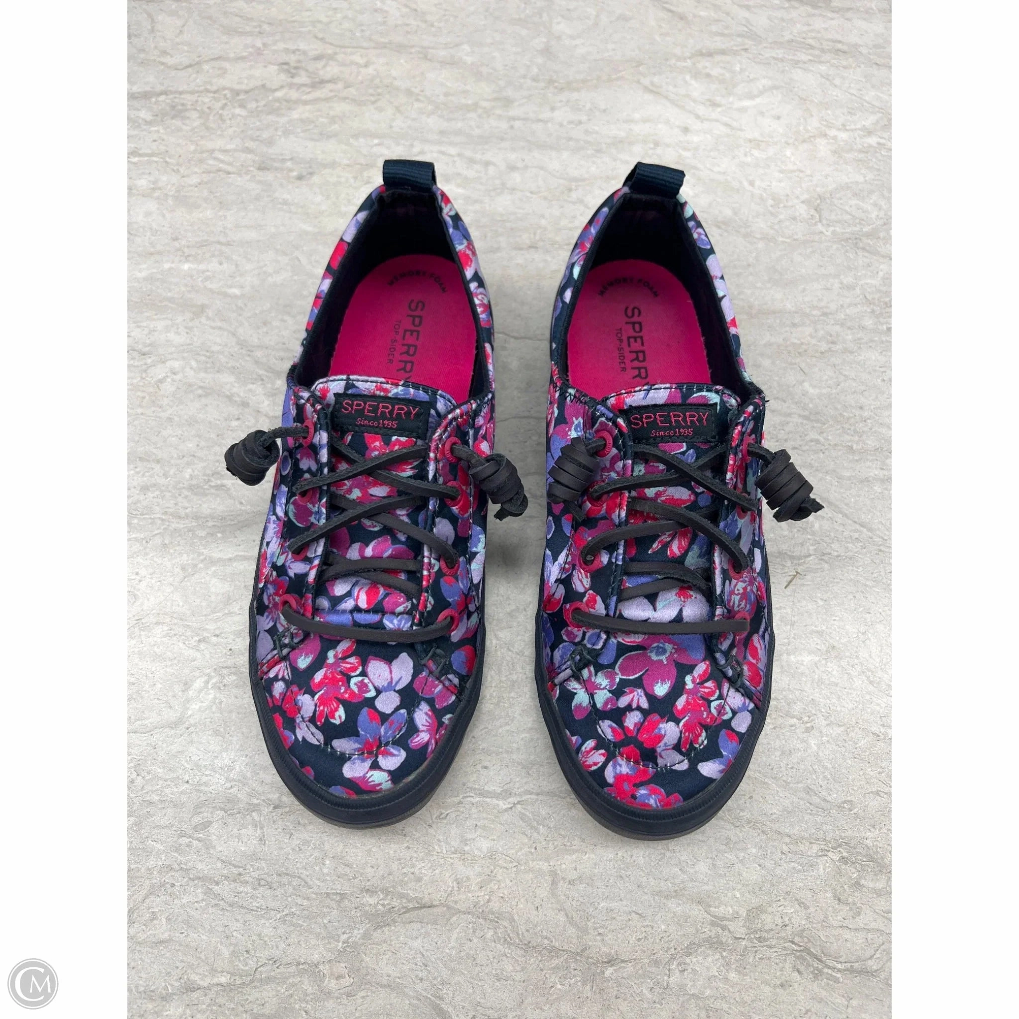 Lightweight Grip Shoes Sneakers By Sperry In Floral Print, Size: 6
