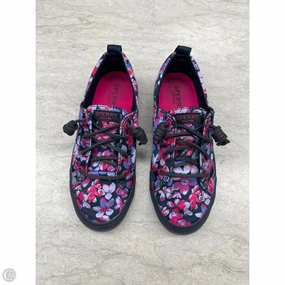 Lightweight Grip Shoes Sneakers By Sperry In Floral Print, Size: 6