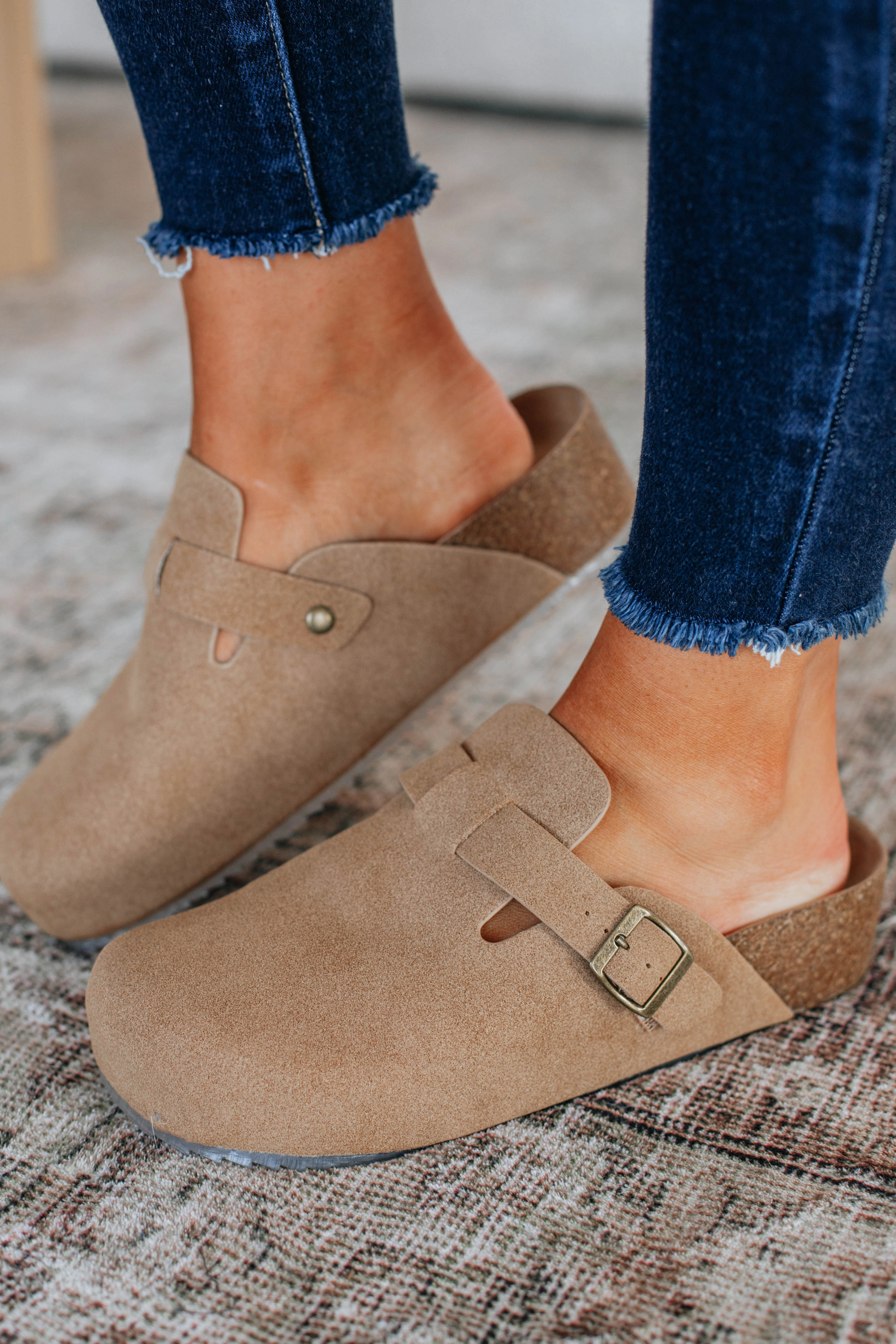 Problem Free Platform Clogs - Taupe Global Fit