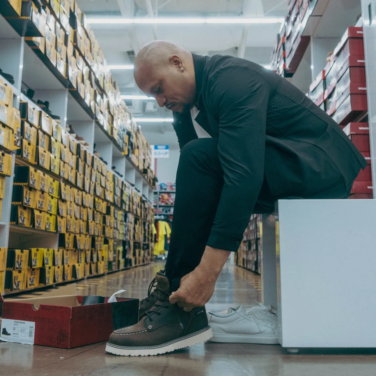 Self Cleaning Tread Trade Wedge Moc Toe WP Wide - Mens